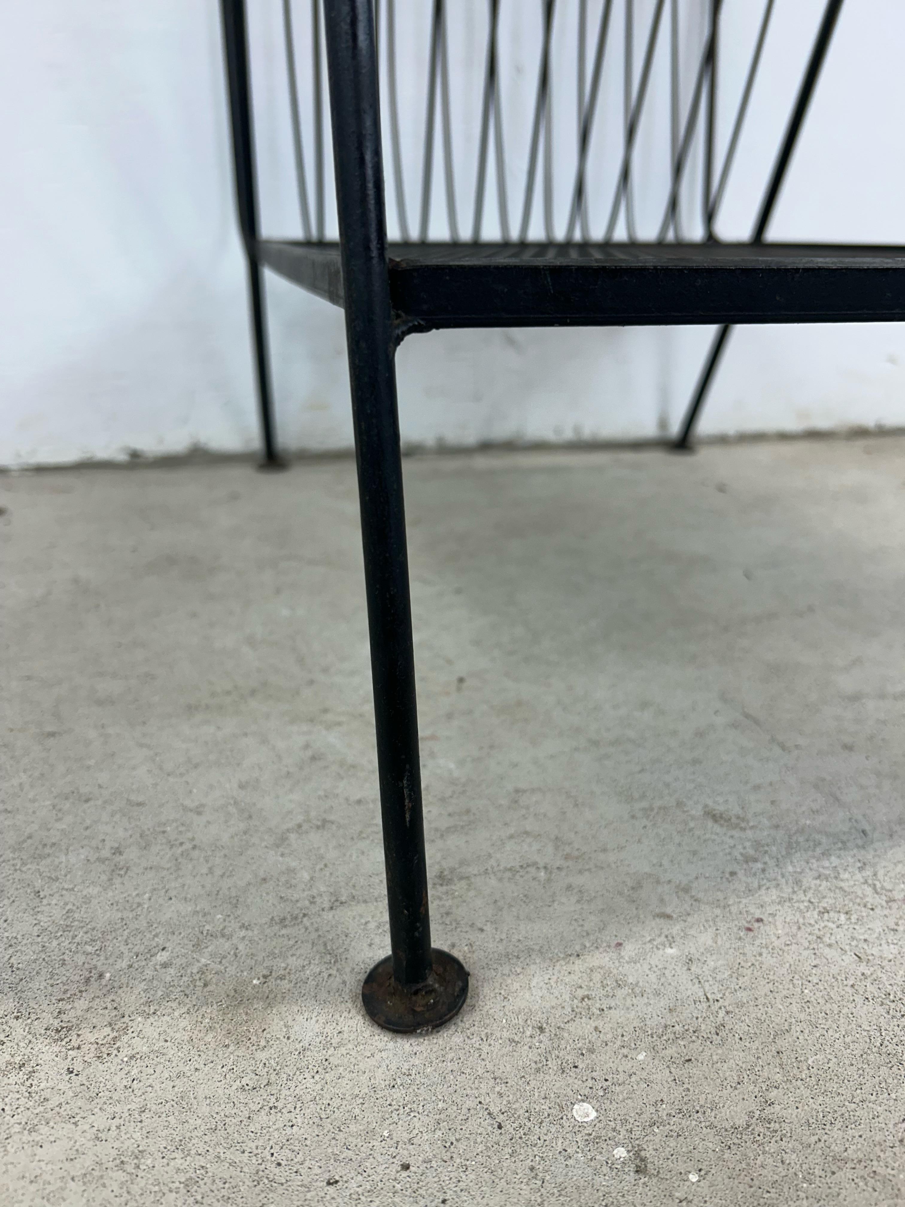Mid-Century Modern Mid Century Modern End Table with Magazine Rack Base