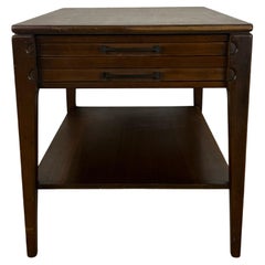 Mid Century Modern End Table with Single Drawer by Mersman
