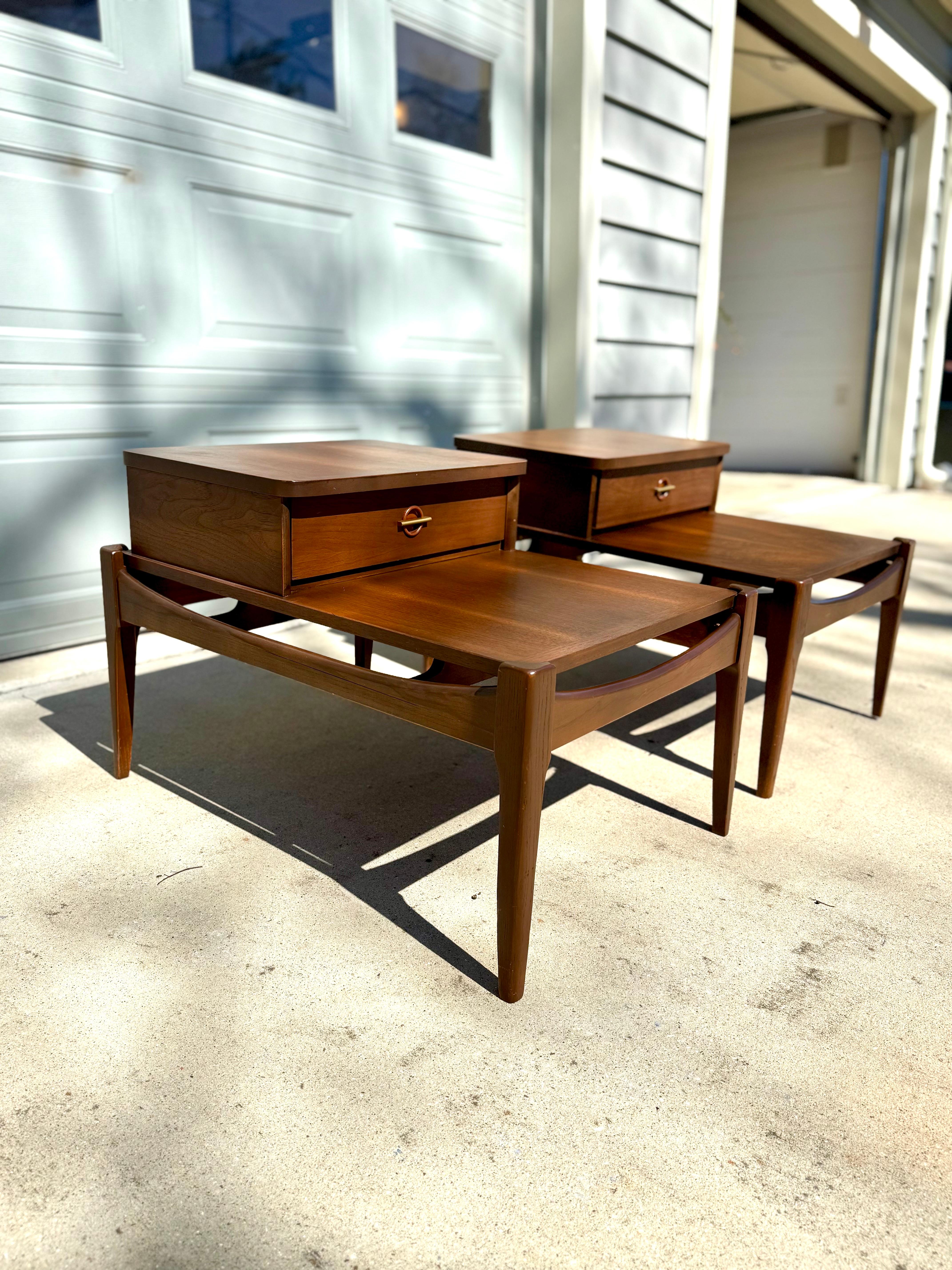 American Mid Century Modern End Tables by Bassett