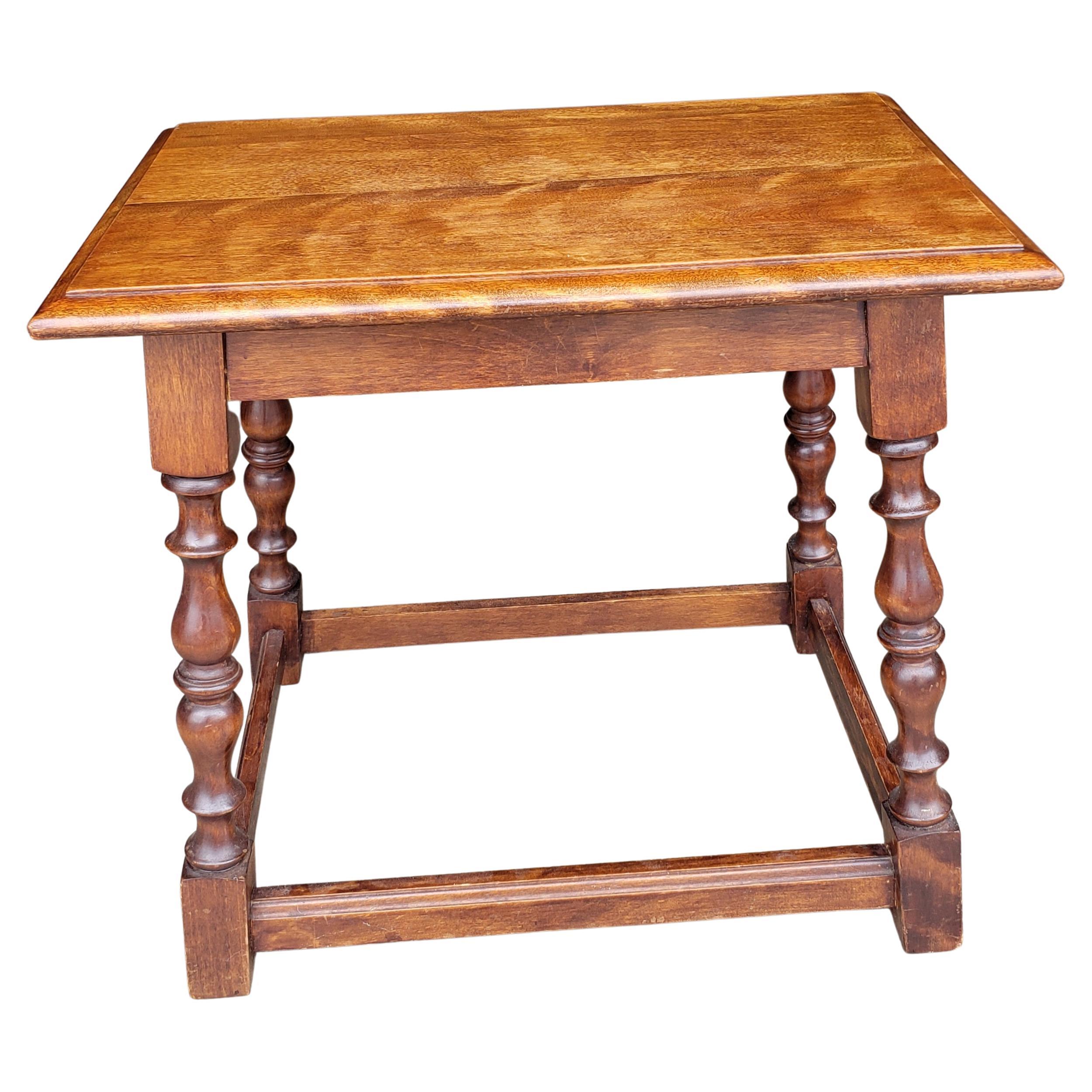 Amish crafted English joint solid mahogany bench / stool in excellent condition.
Measures 20