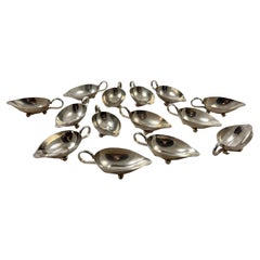 Mid-Century Modern Era Italian Silver Individual Buffet Au Jus Sauce Boat