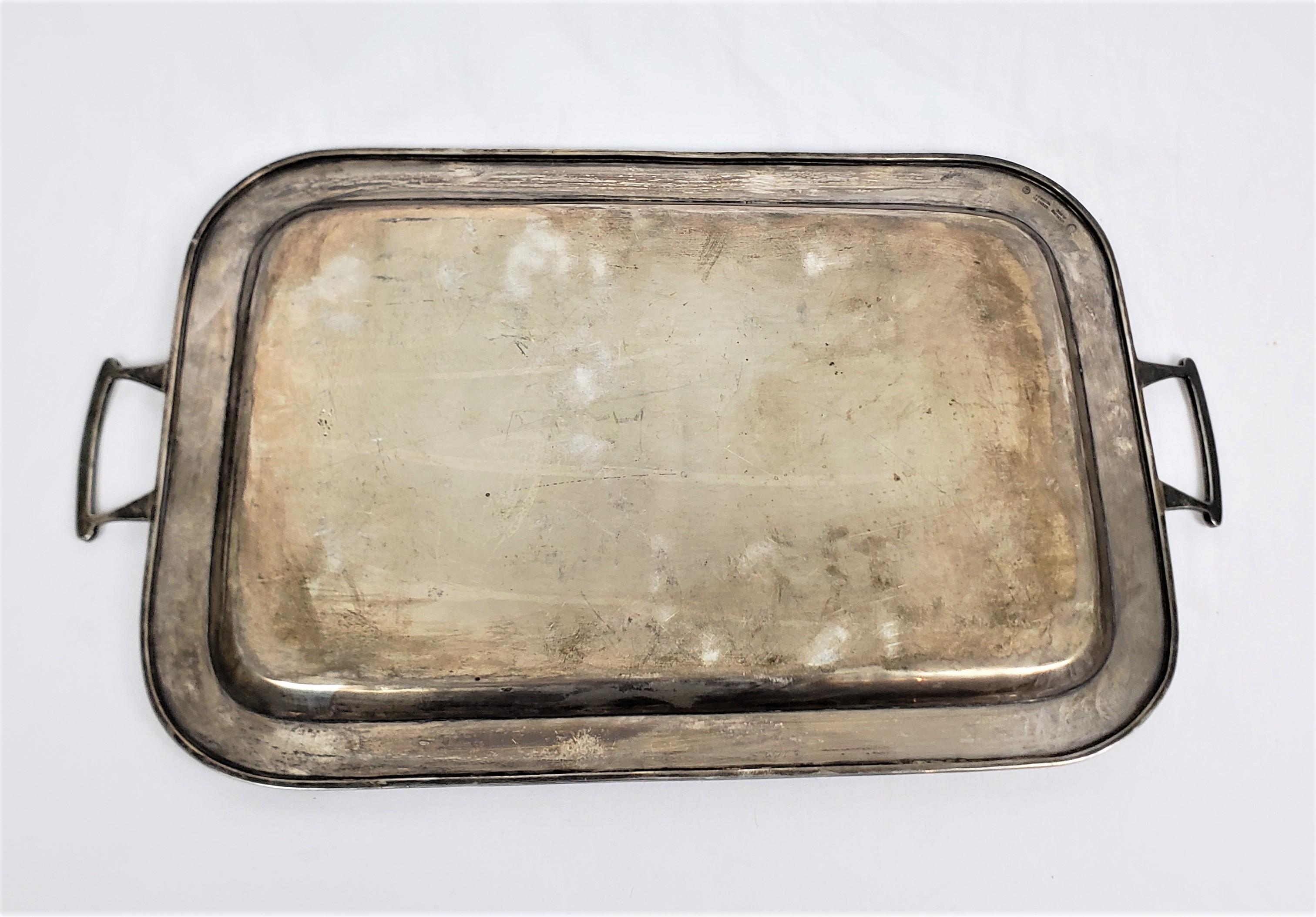 Mid-Century Modern Era Mexican Sterling Silver Handled Serving Tray 5