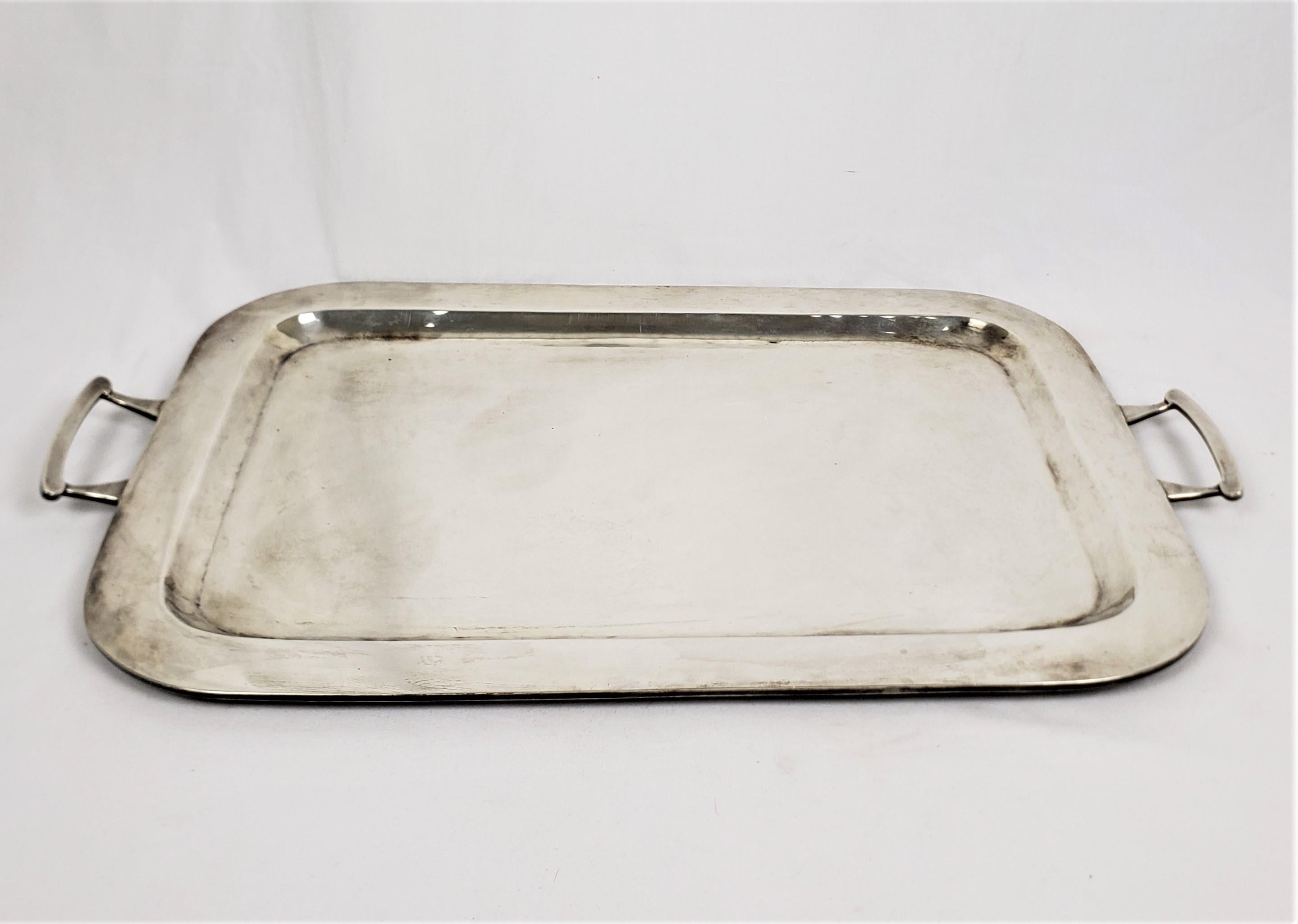 Mid-Century Modern Era Mexican Sterling Silver Handled Serving Tray 2