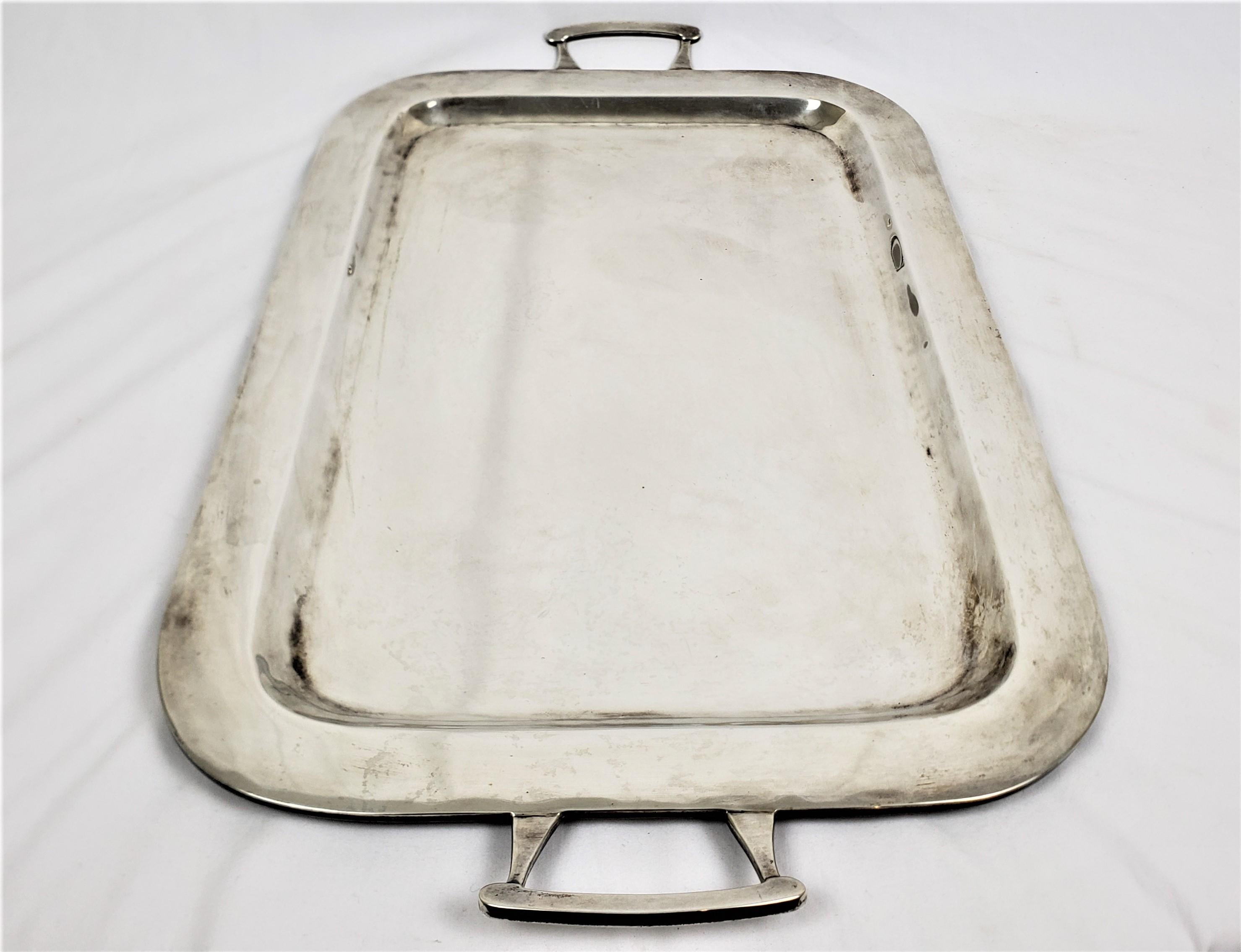 Mid-Century Modern Era Mexican Sterling Silver Handled Serving Tray 3