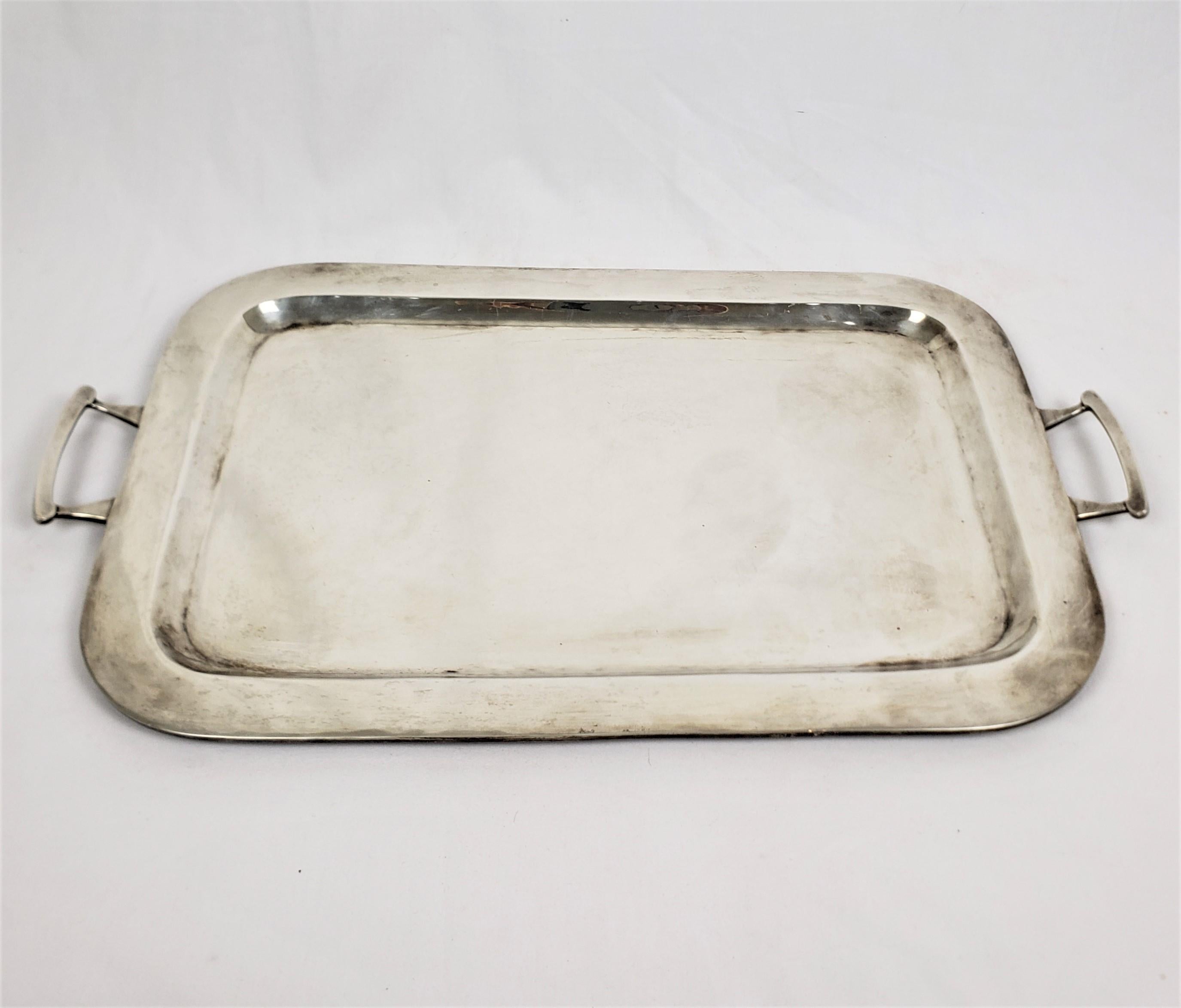 Mid-Century Modern Era Mexican Sterling Silver Handled Serving Tray 4