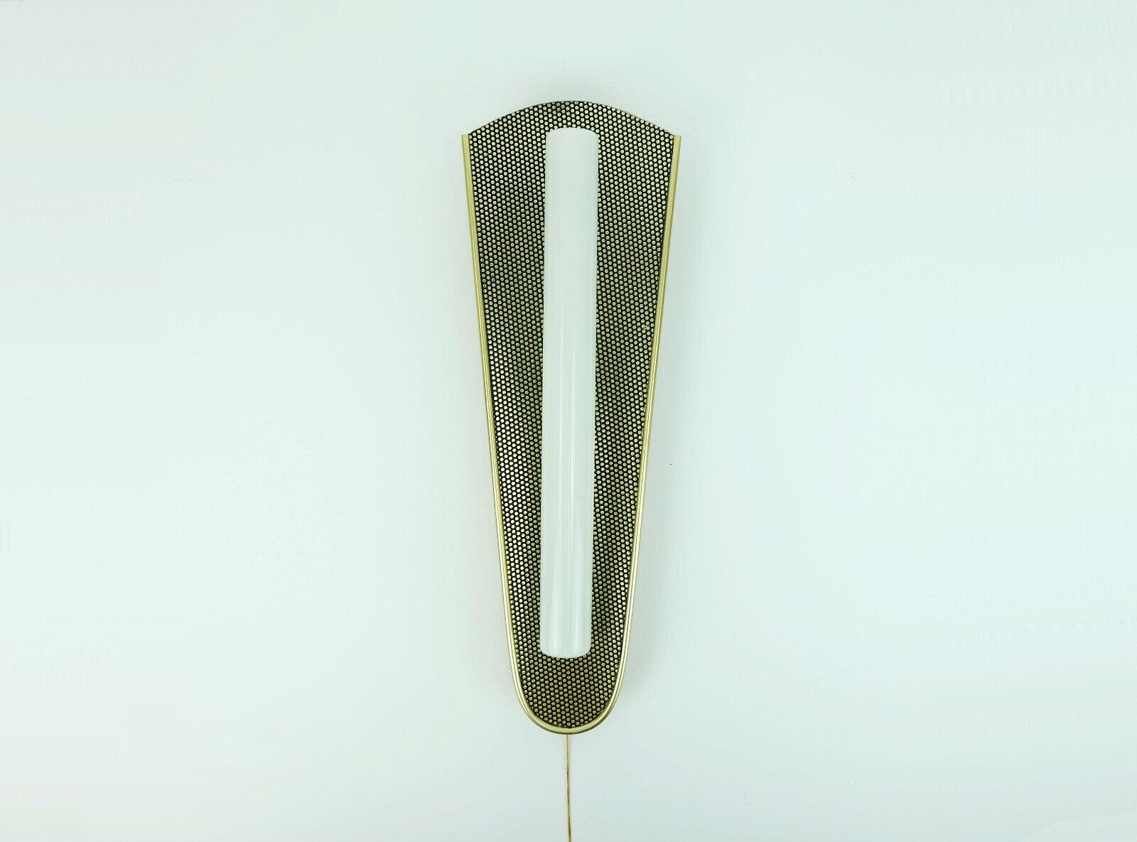 mid century modern erco SCONCE metal and glass 1950s 60s In Good Condition For Sale In Mannheim, DE