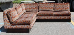 Mid-Century Modern Erwin Lambeth 3-Piece Plinth Base Sectional Lenor Larsen
