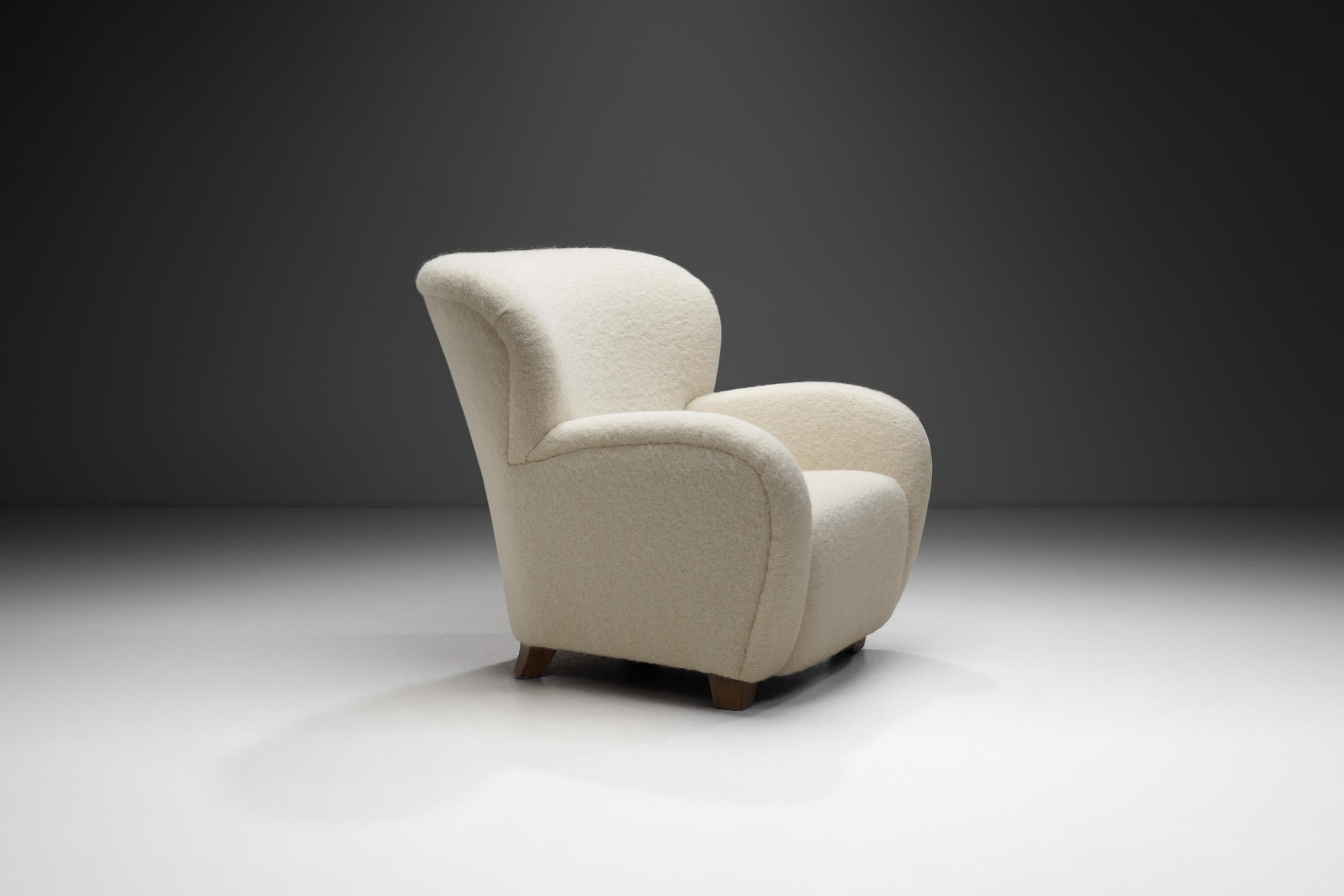 Mid-20th Century Mid-Century Modern European Cabinetmaker Lounge Chair, Europe 1950s