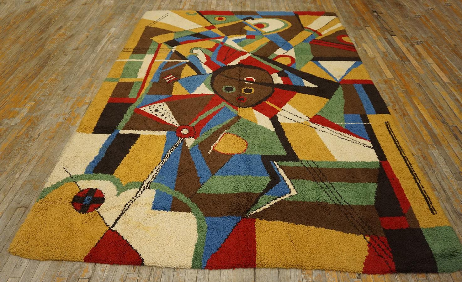 Mid Century Modern European Carpet ( 7'10'' x 11' - 240 x 335 ) For Sale 2