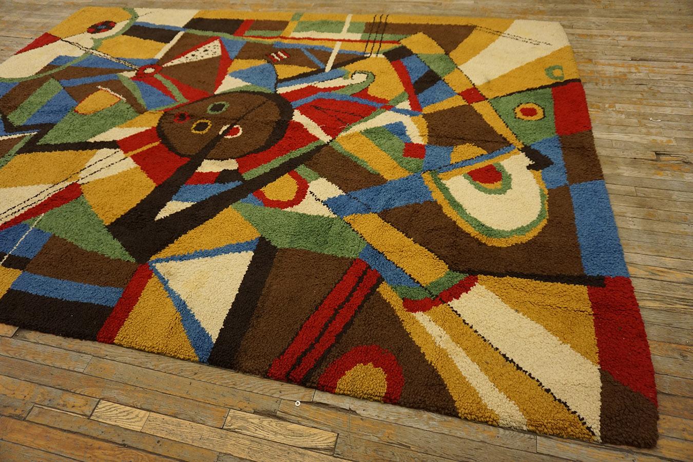 Mid Century Modern European Carpet ( 7'10'' x 11' - 240 x 335 ) For Sale 3