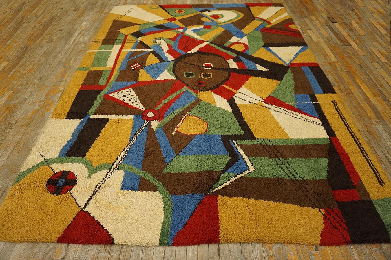 Mid Century Modern European Carpet ( 7'10'' x 11' - 240 x 335 ) In Good Condition For Sale In New York, NY