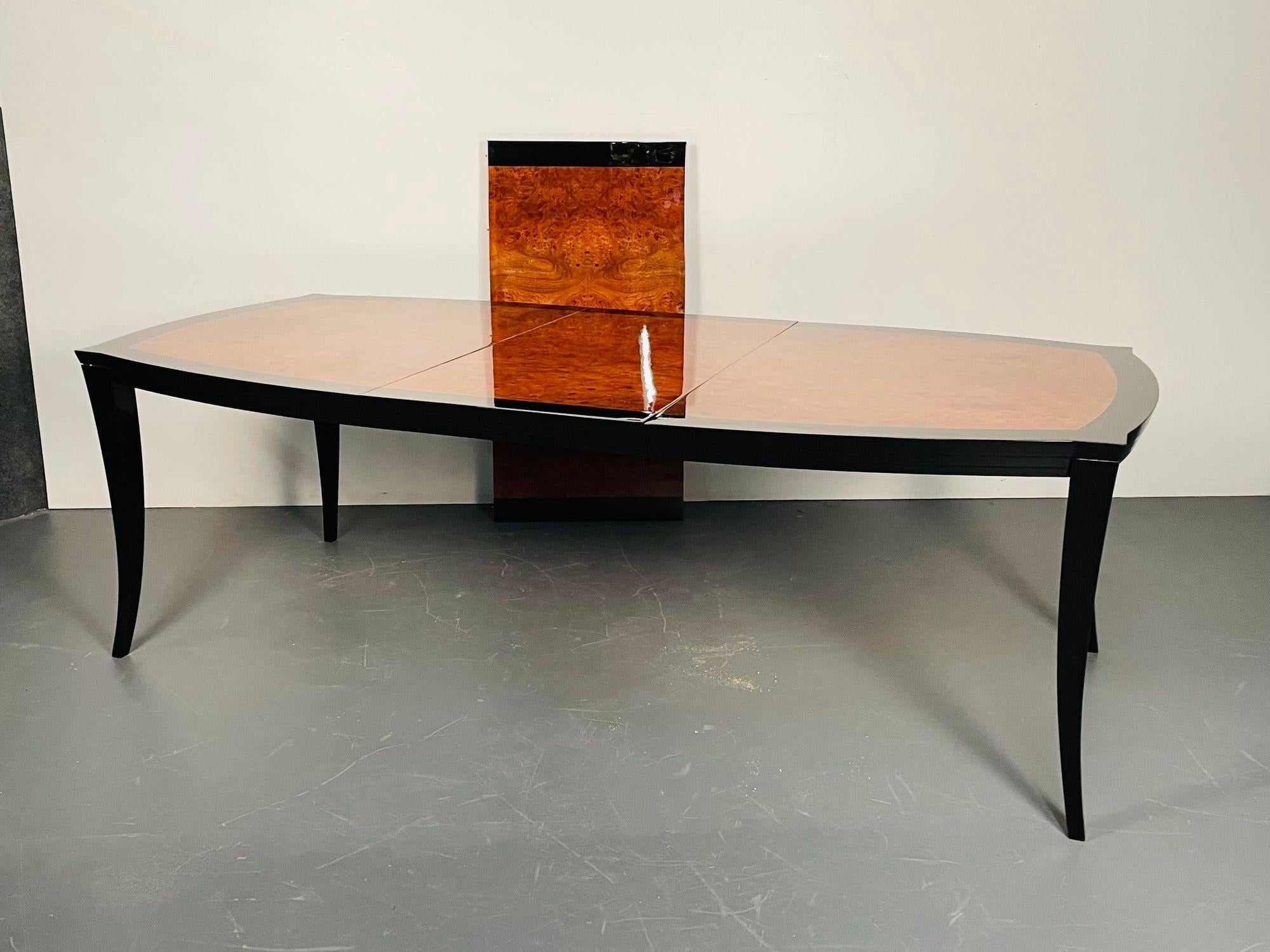 Mid-Century Modern Eva Dining Table by Vladimir Kagan, Labeled Full Dining Set In Good Condition For Sale In Stamford, CT