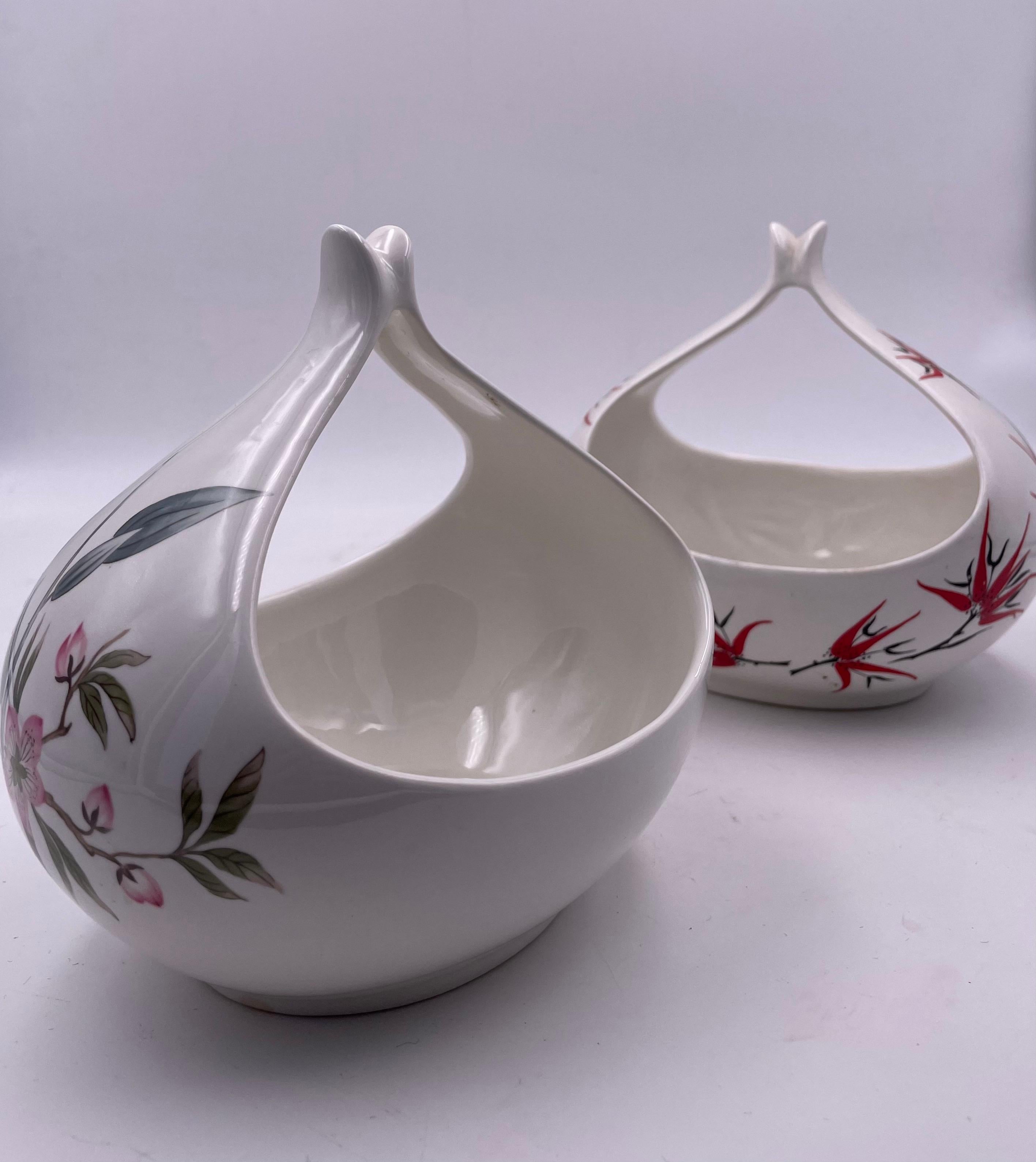 North American Mid-Century Modern Eva Zeisel for Hallcraft Porcelain Gravy Bowls For Sale