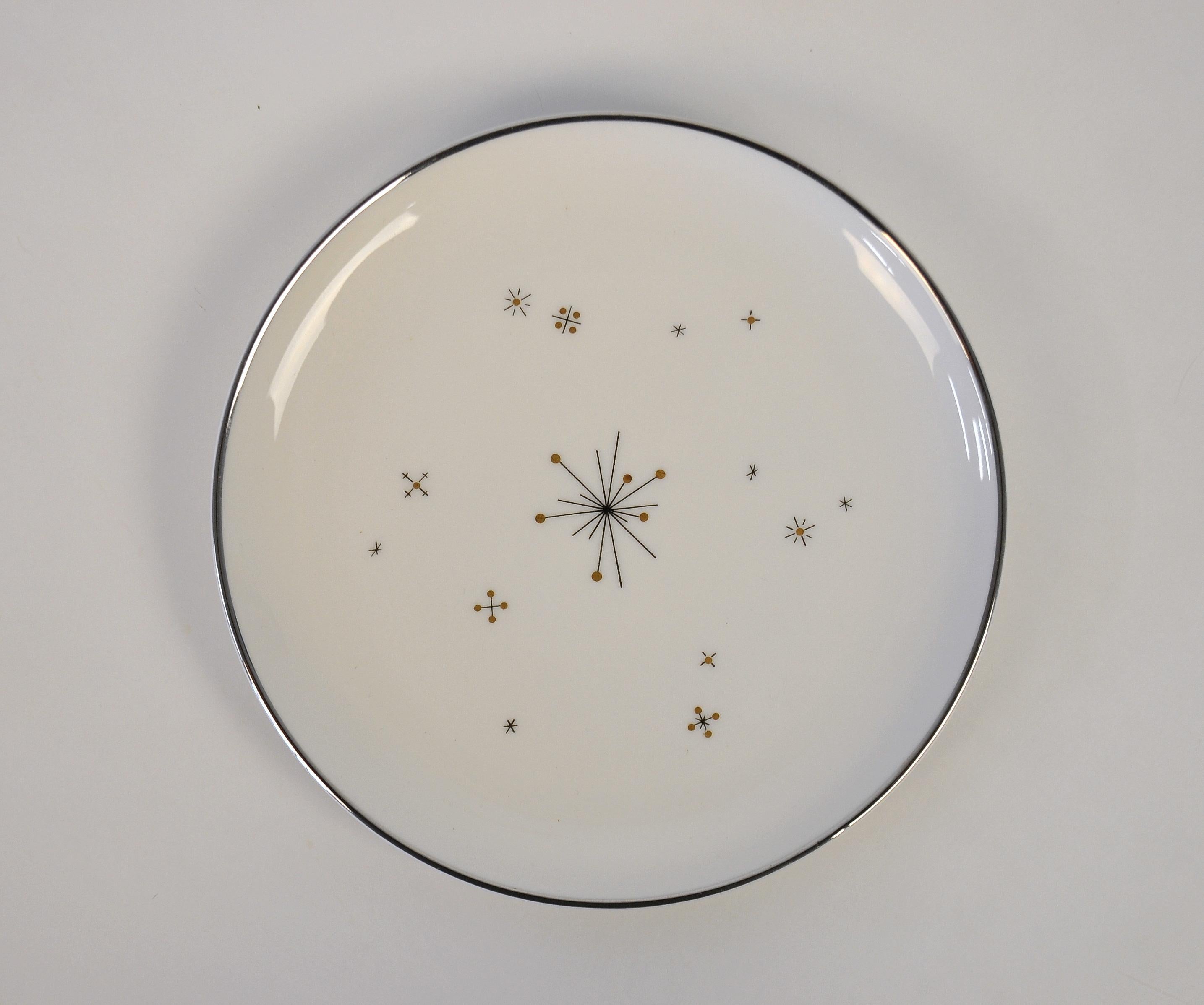 Mid-Century Modern Evening Star Porcelain Dinner Service for 12 1