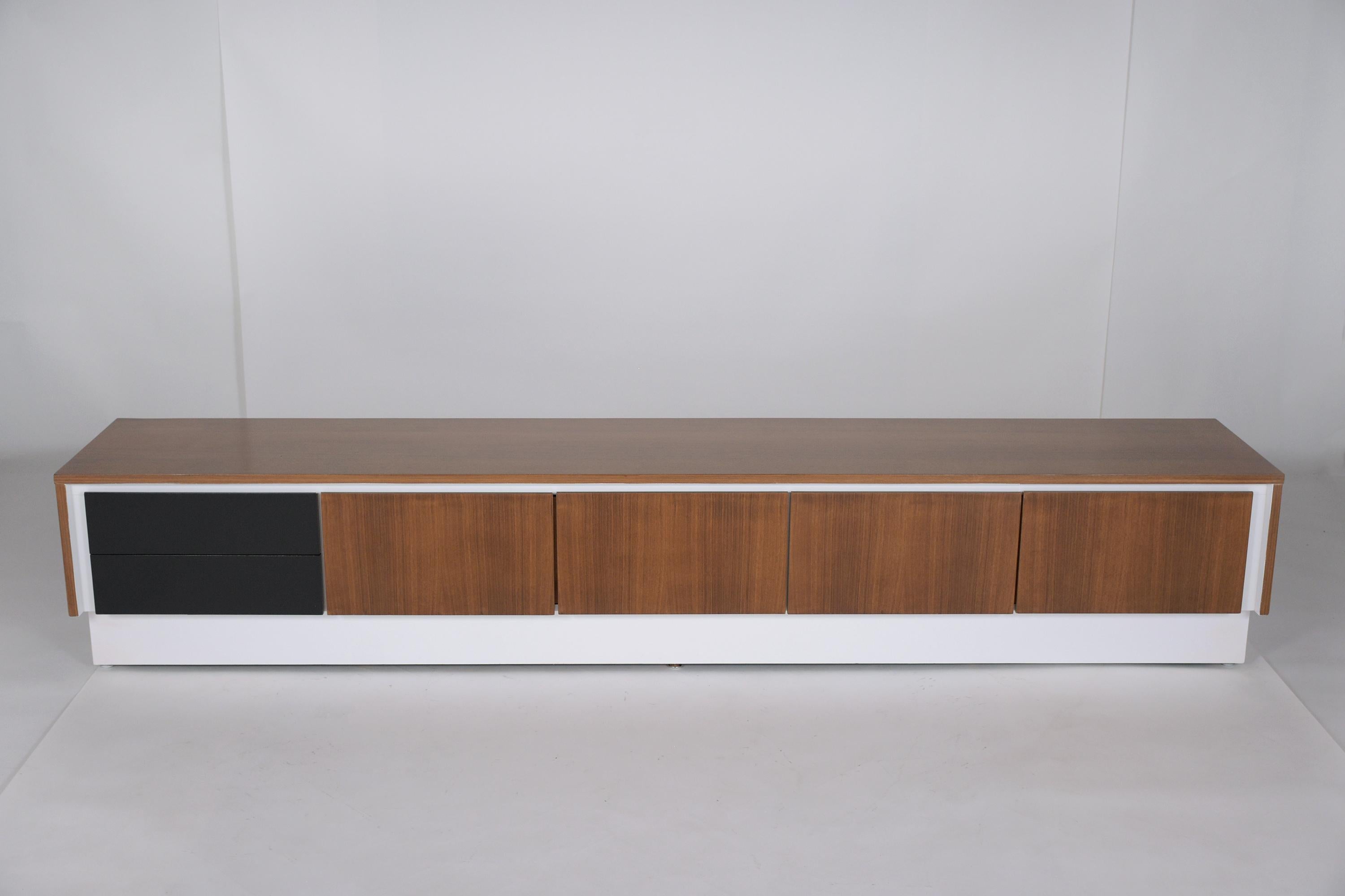American Long Mid-Century Modern Lacquer Credenza