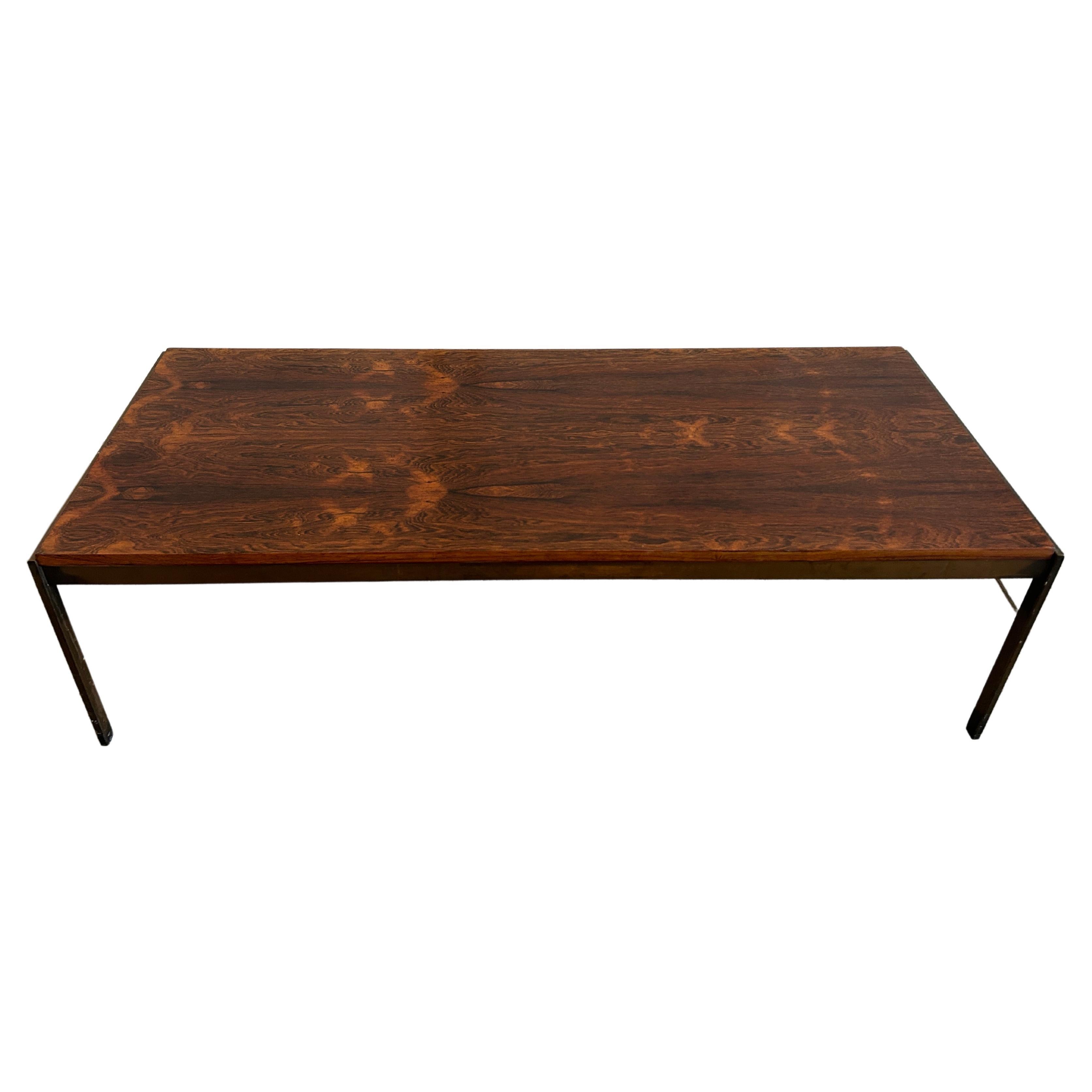 Wood Bench or Table with Concrete Base and Bronze Details For Sale at