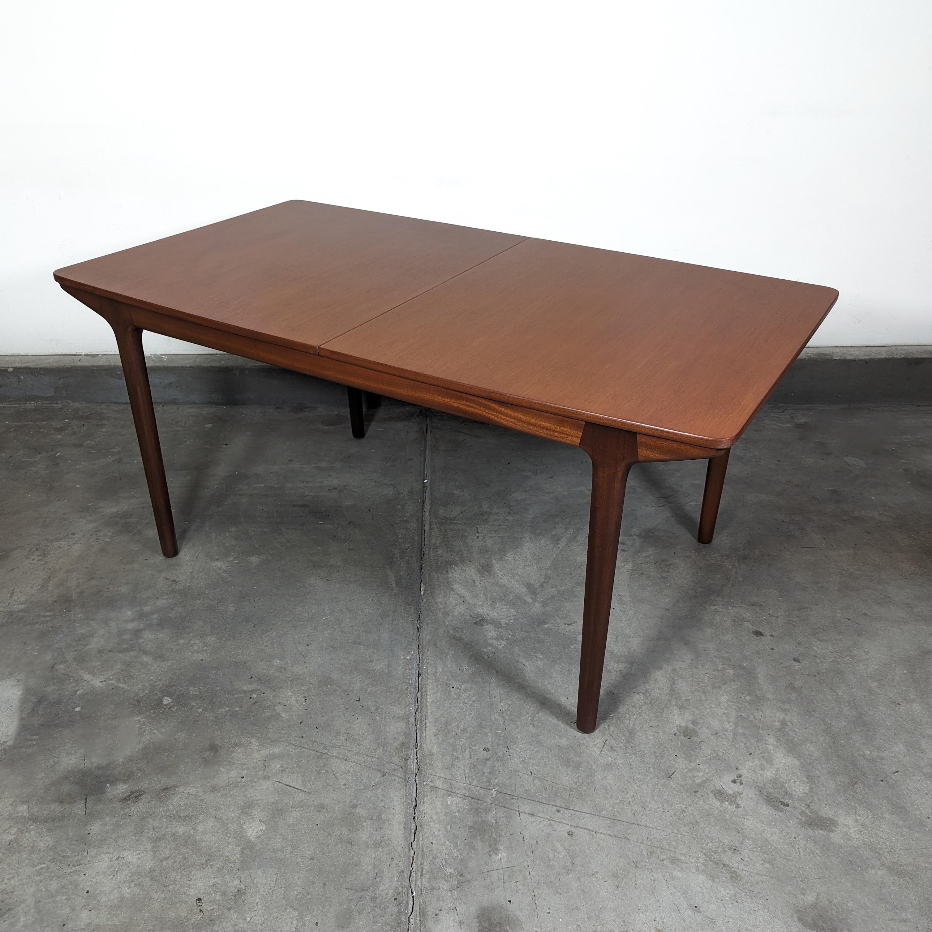 Mid Century Modern Expandable Teak Dining Table By McIntosh, c1960s 8