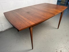 Mid-Century Modern Expanding Walnut Dining Table by Broyhill
