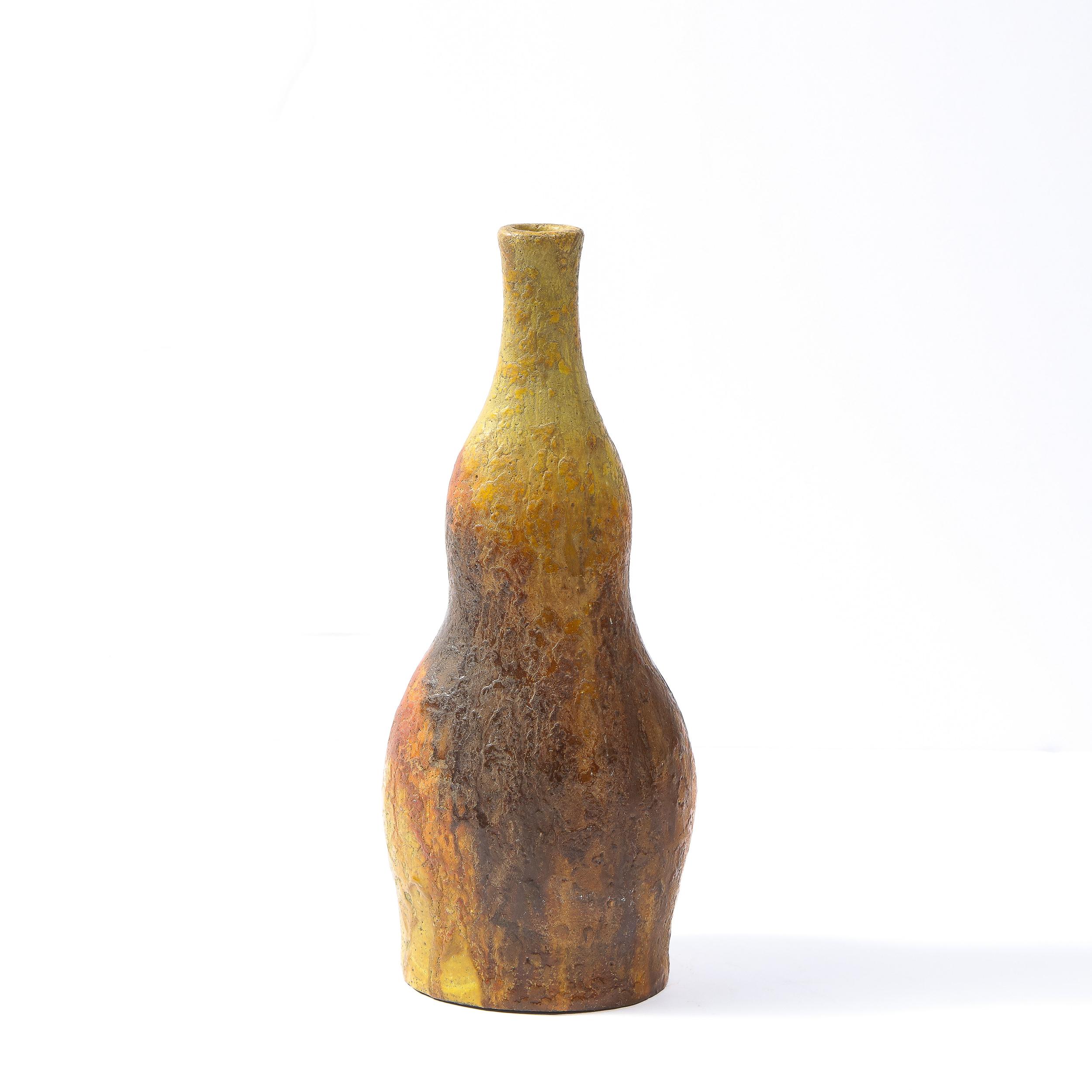 Mid-20th Century Mid-Century Modern Expressionistic Sculptural Ceramic Vase by Marcello Fantoni