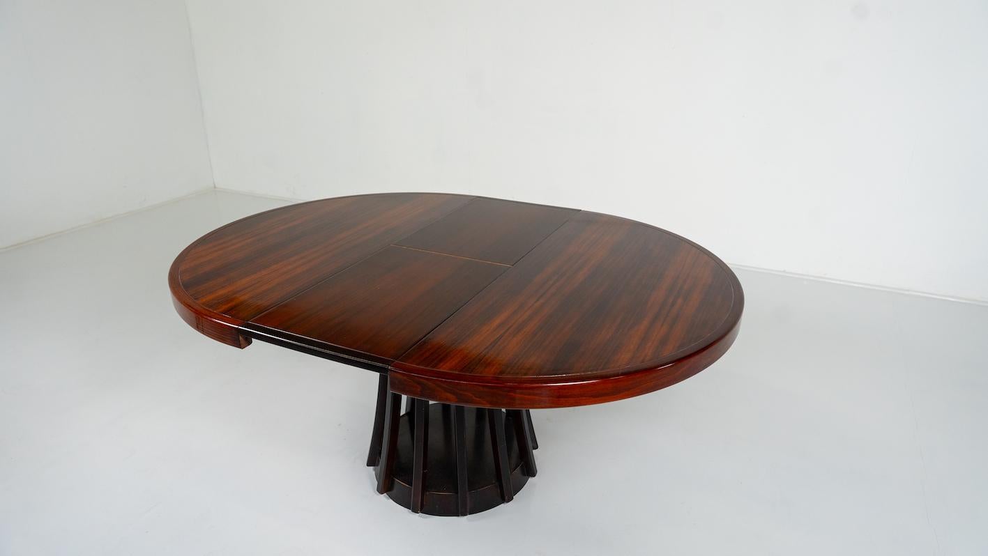 Mid-Century Modern Extendable Dining Table by Angelo Mangiarotti, Italy, 1970s In Good Condition For Sale In Brussels, BE