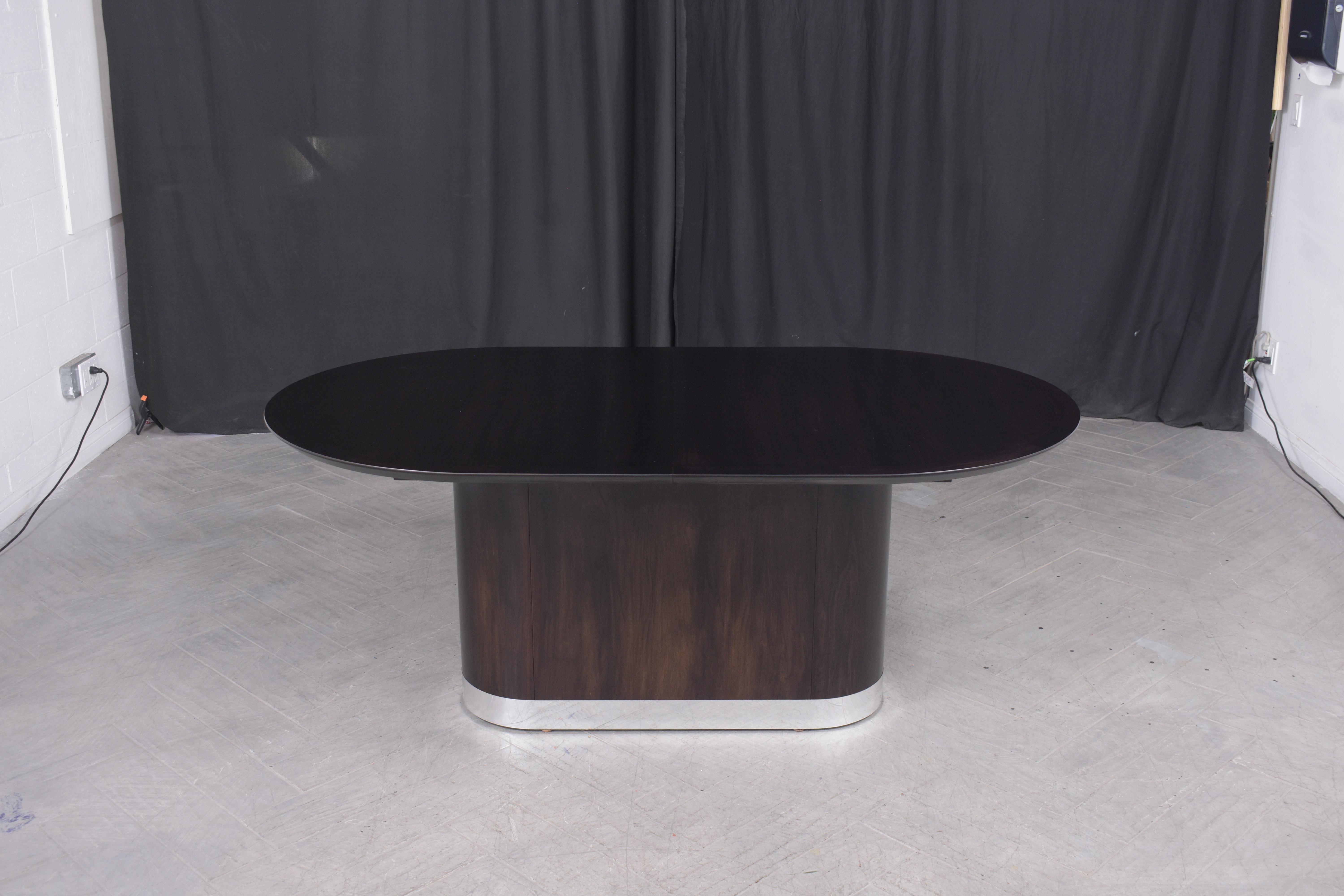 Hand-Crafted Mid-Century Modern Extendable Dining Table