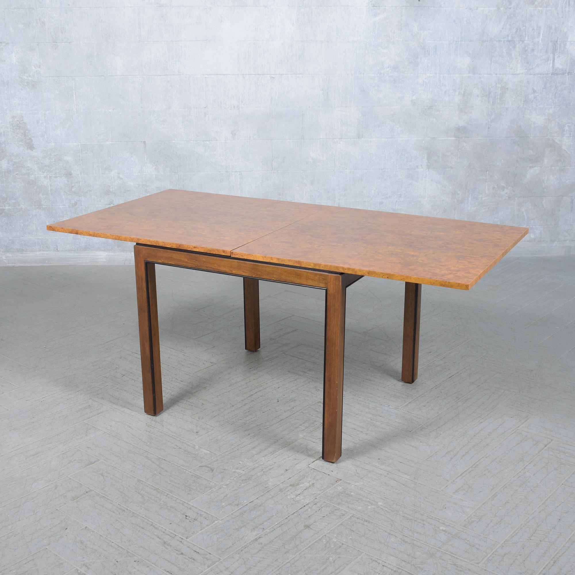 Mid-20th Century Mid-Century Modern Extendable Dining Table: Timeless Elegance & Design For Sale