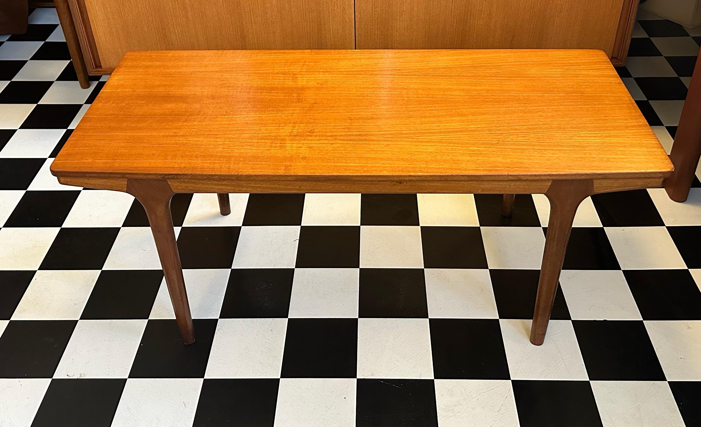 Mid-Century Modern Extendable Long Teak Coffee Table by A.H. McIntosh In Good Condition For Sale In London, GB