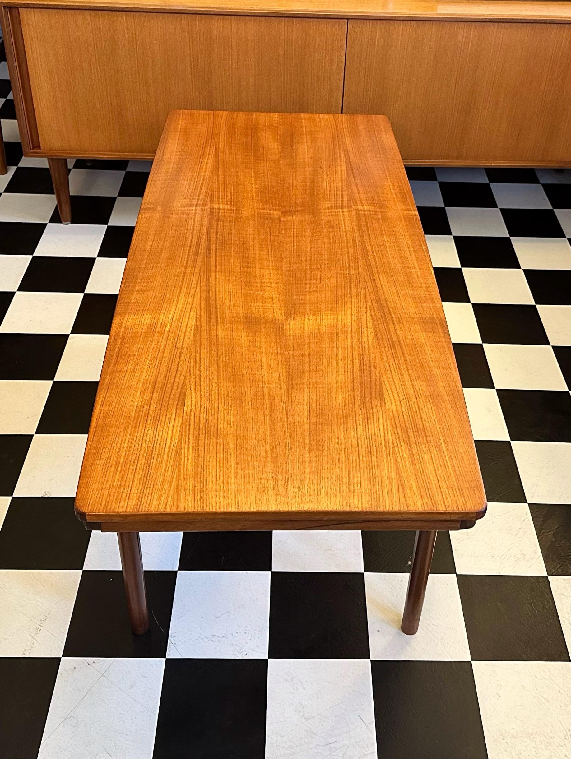 Mid-Century Modern Extendable Long Teak Coffee Table by A.H. McIntosh For Sale 3