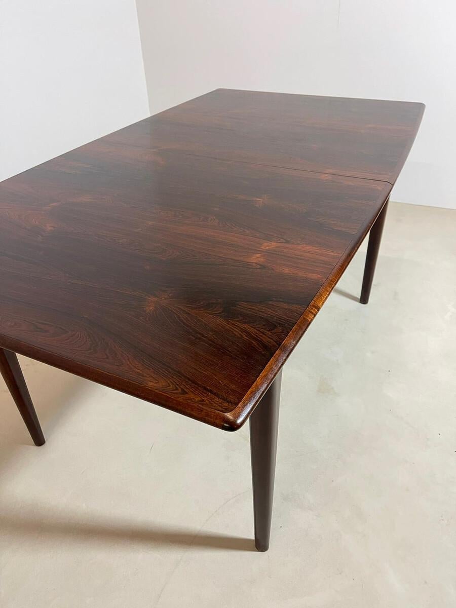 Wood Mid-Century Modern Extendable Scandinavian Dining Table, 1960s
