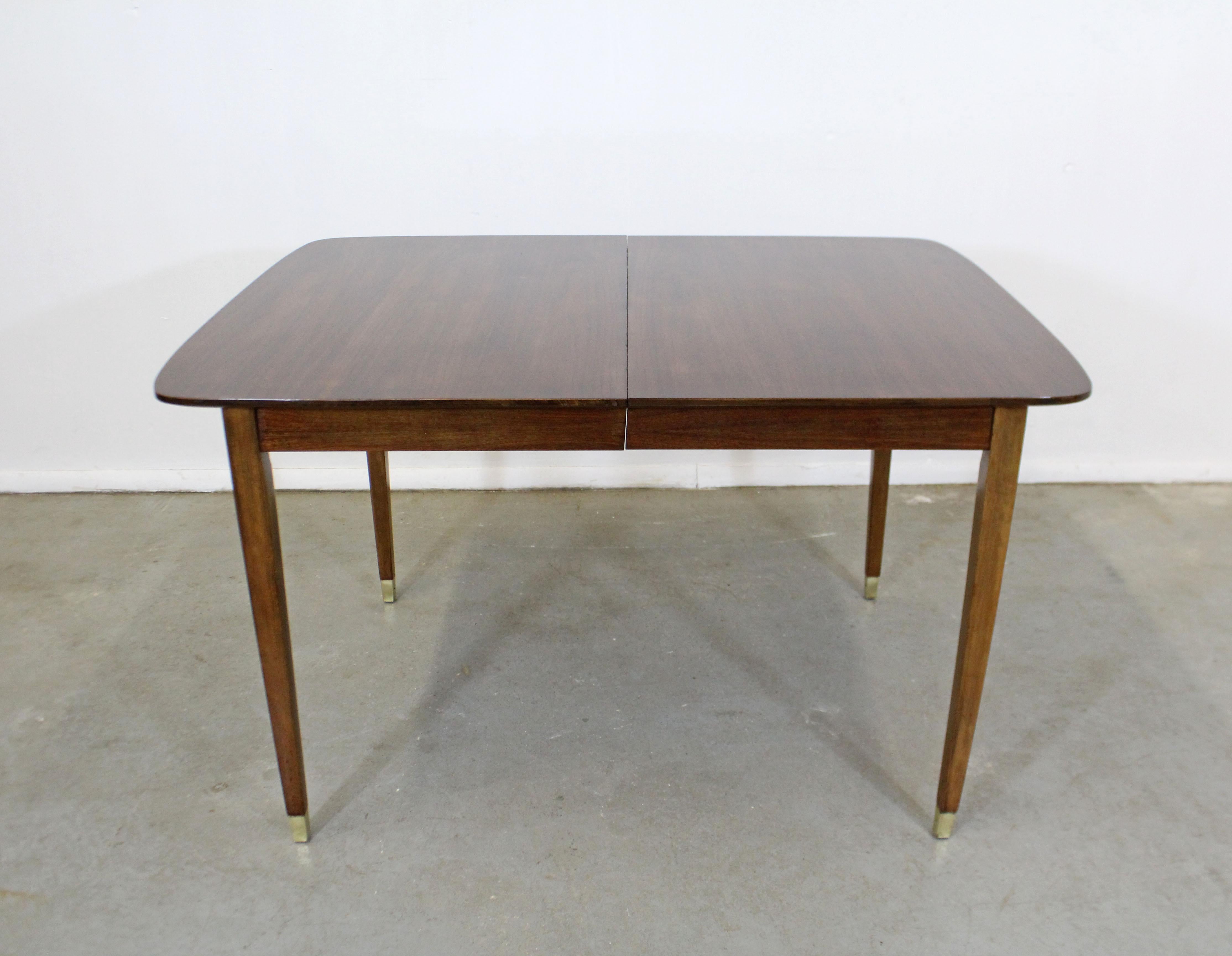 American Mid-Century Modern Extendable Surfboard Butterfly Leaf Walnut Dining Table