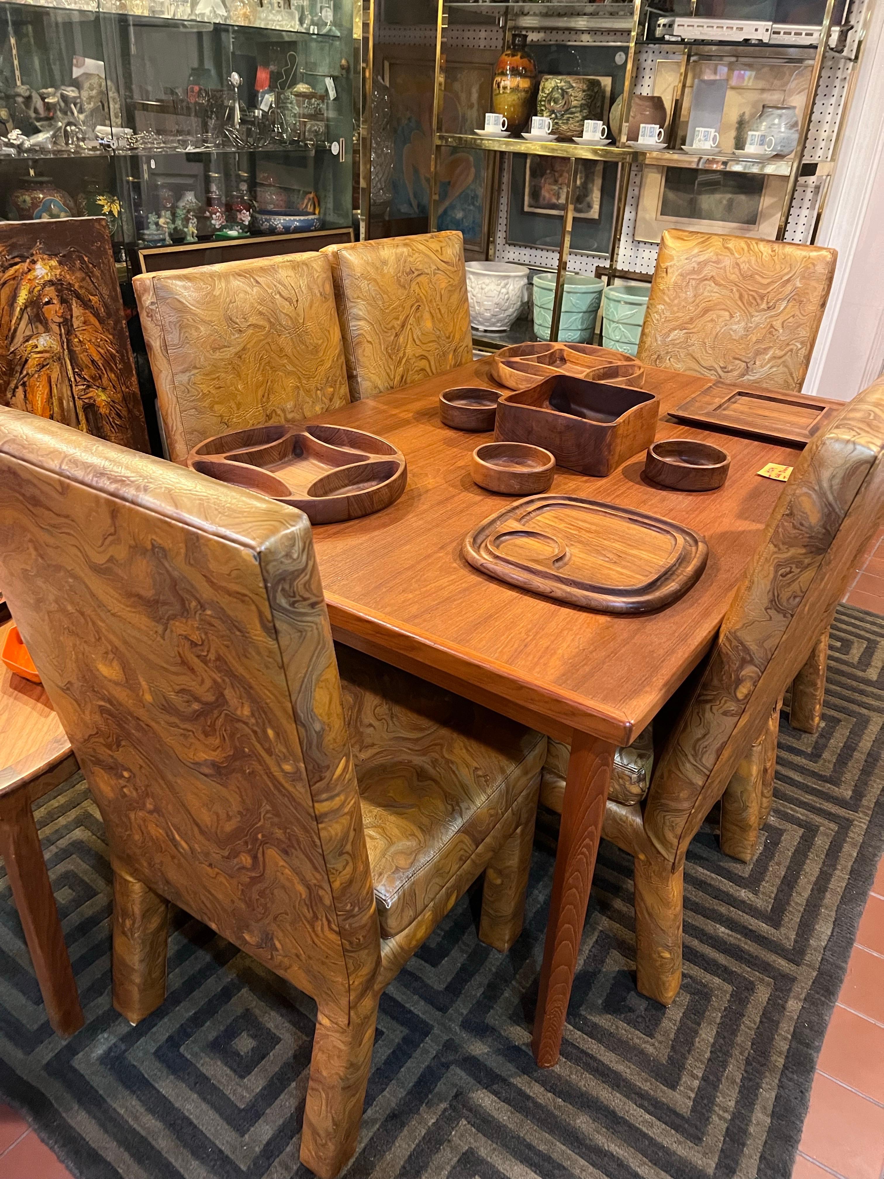 Mid Century Modern Extendable Teak Table 12