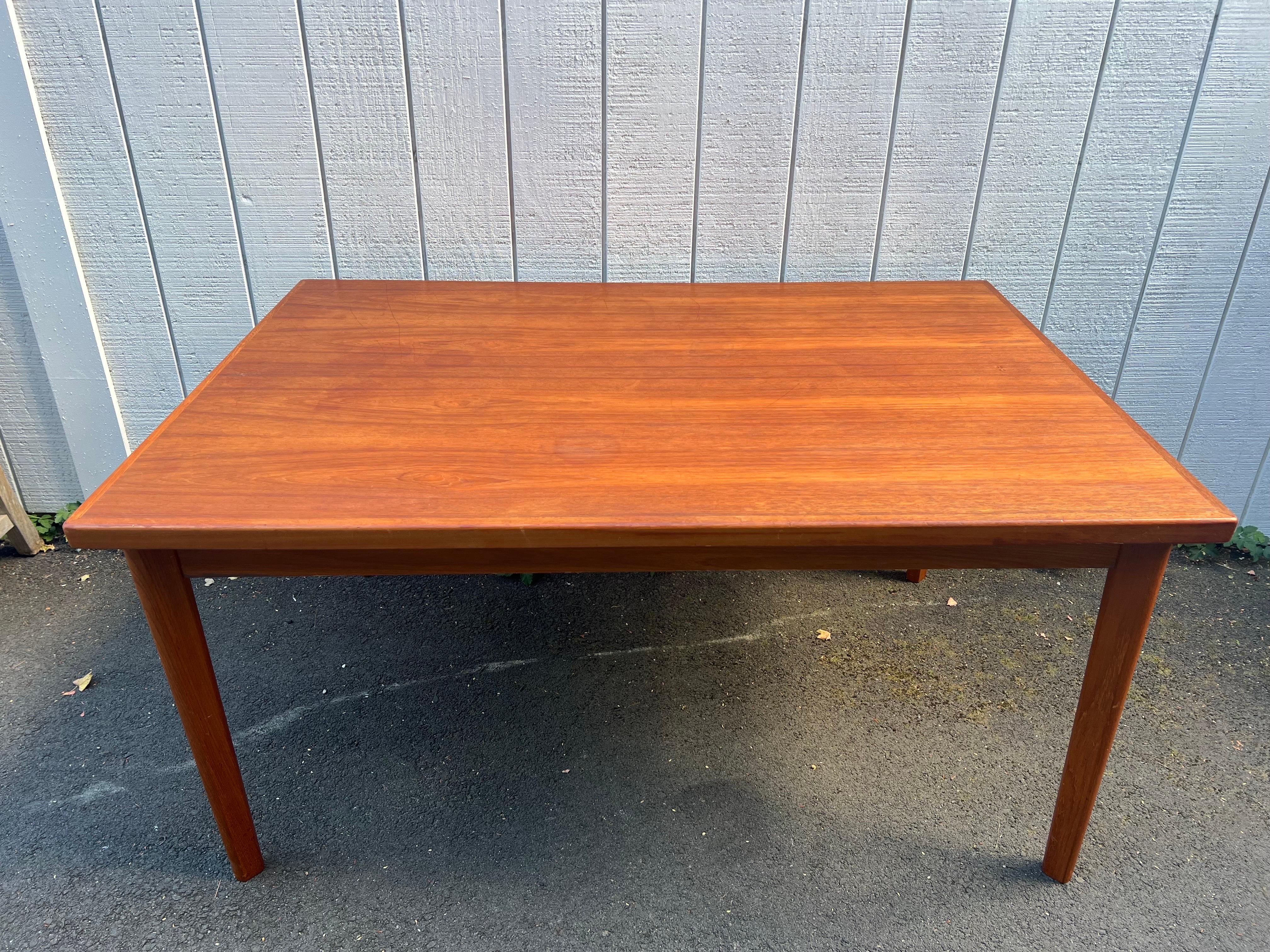 Mid-Century Modern Mid Century Modern Extendable Teak Table