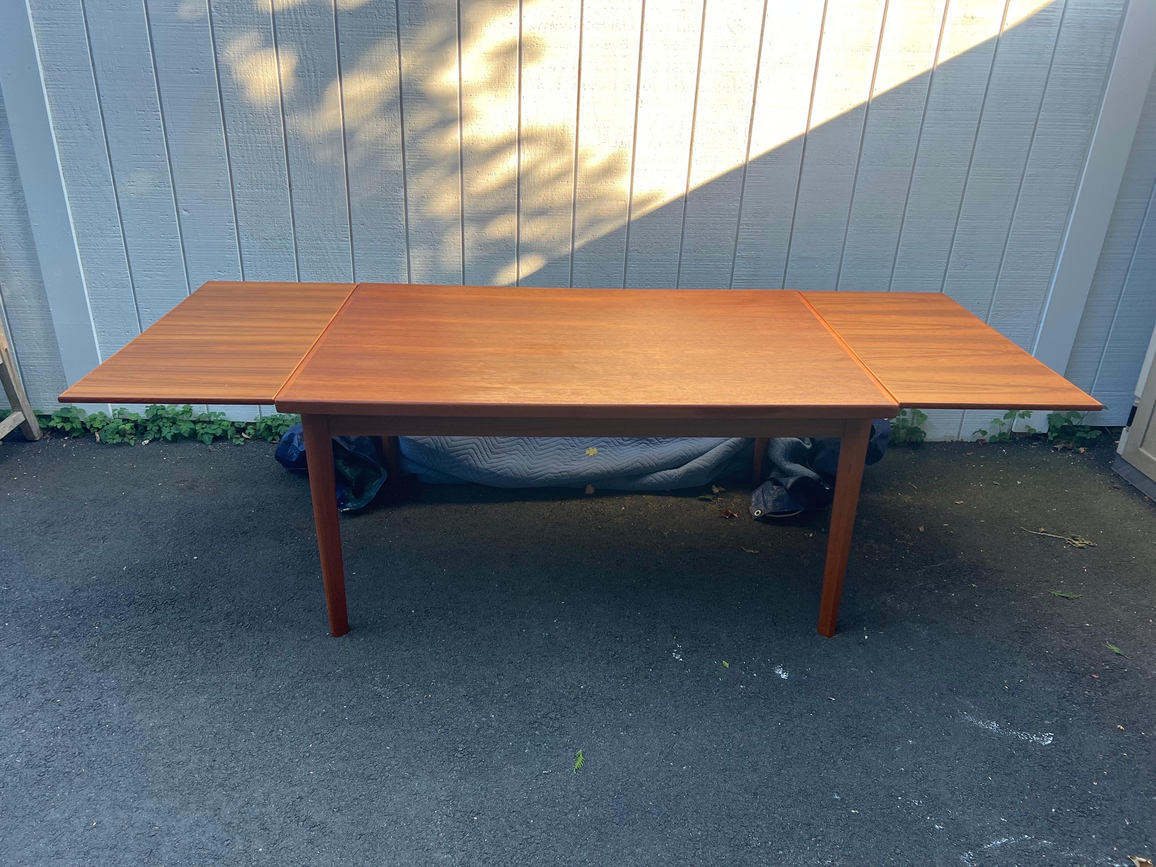 Mid Century Modern Extendable Teak Table 2