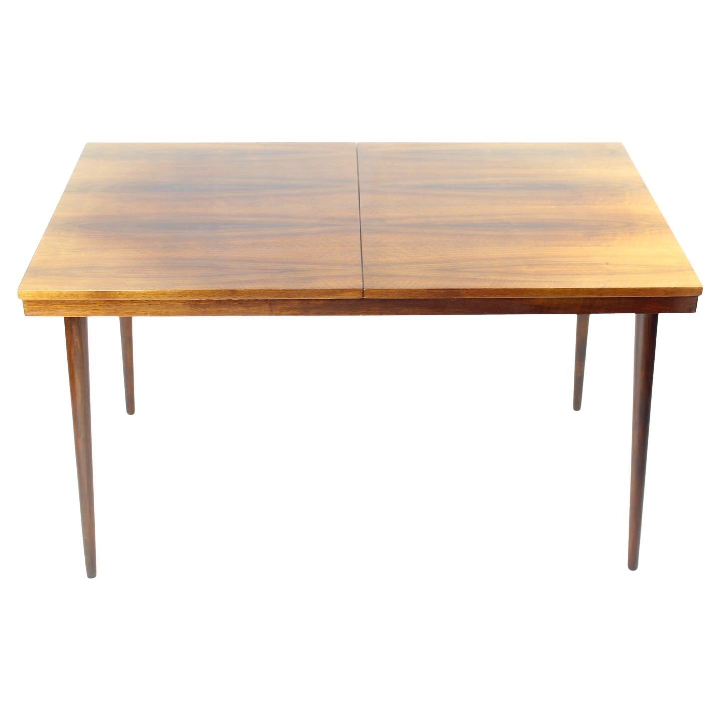 Mid Century Modern Extendable Walnut Dining Table By Mier, Czechoslovakia, 1960s For Sale