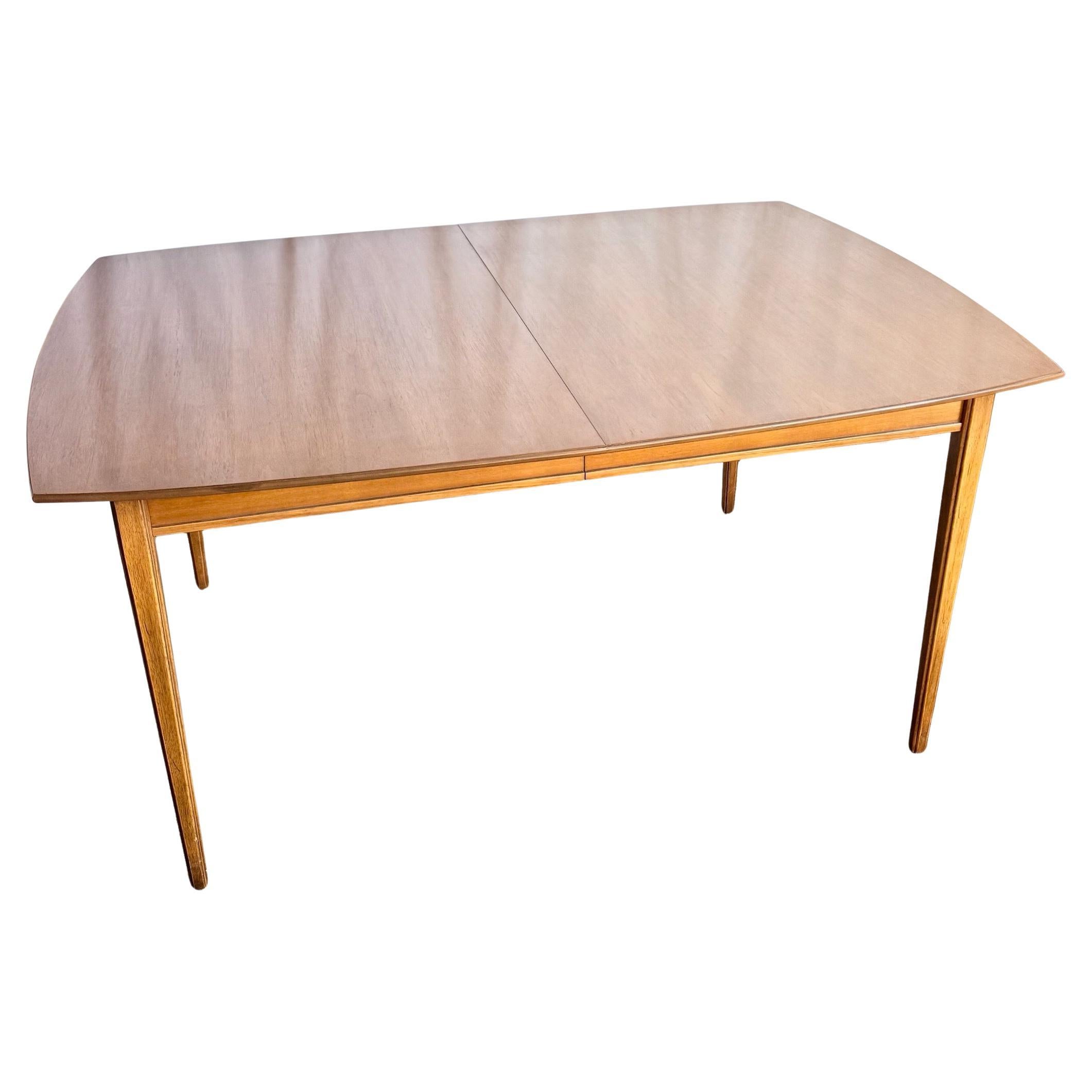 Mid Century Modern Extendable Walnut Dining Table For Sale