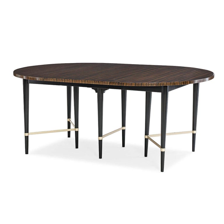 Asian Mid-Century Modern Style Extending Dining Table For Sale