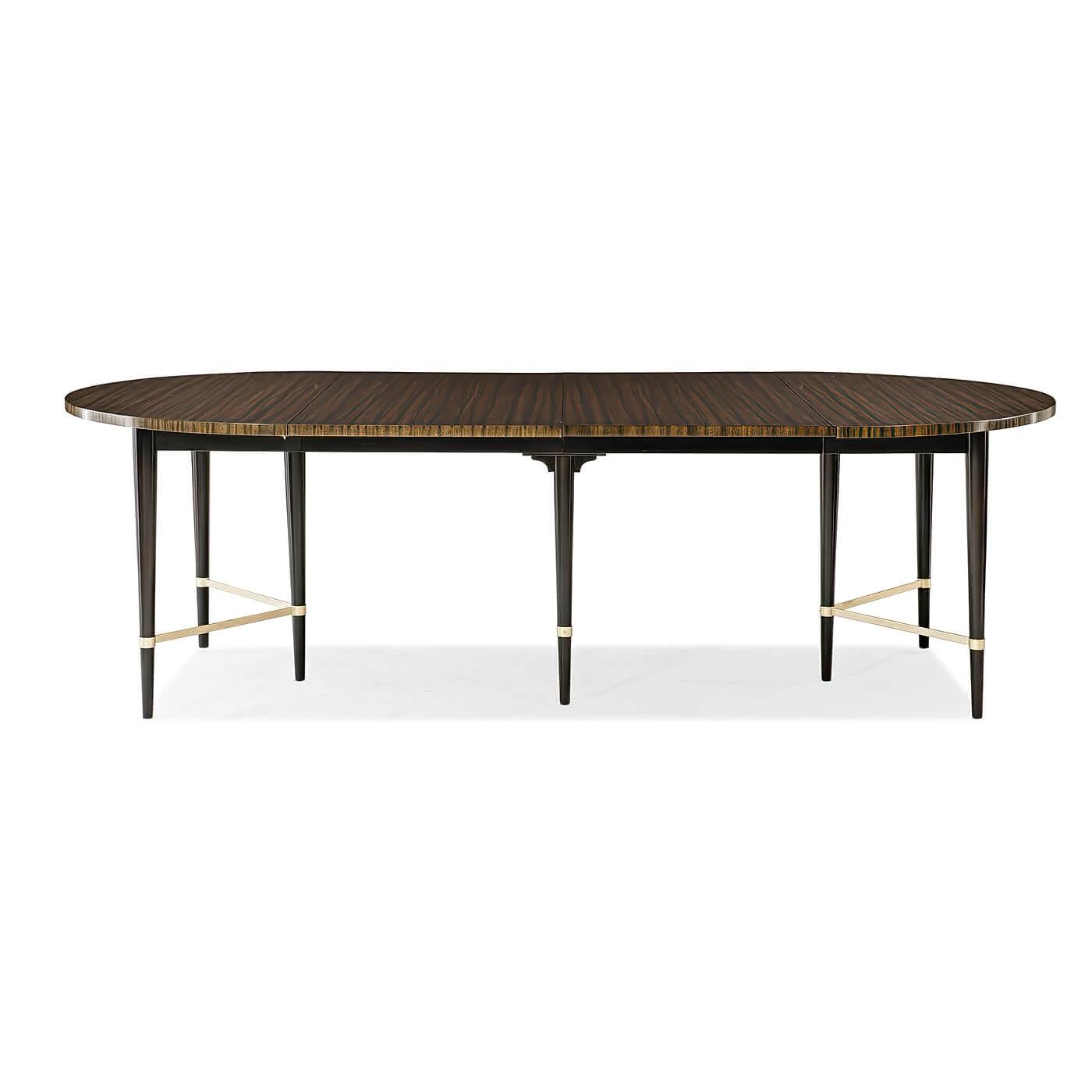 Contemporary Mid-Century Modern Style Extending Dining Table For Sale