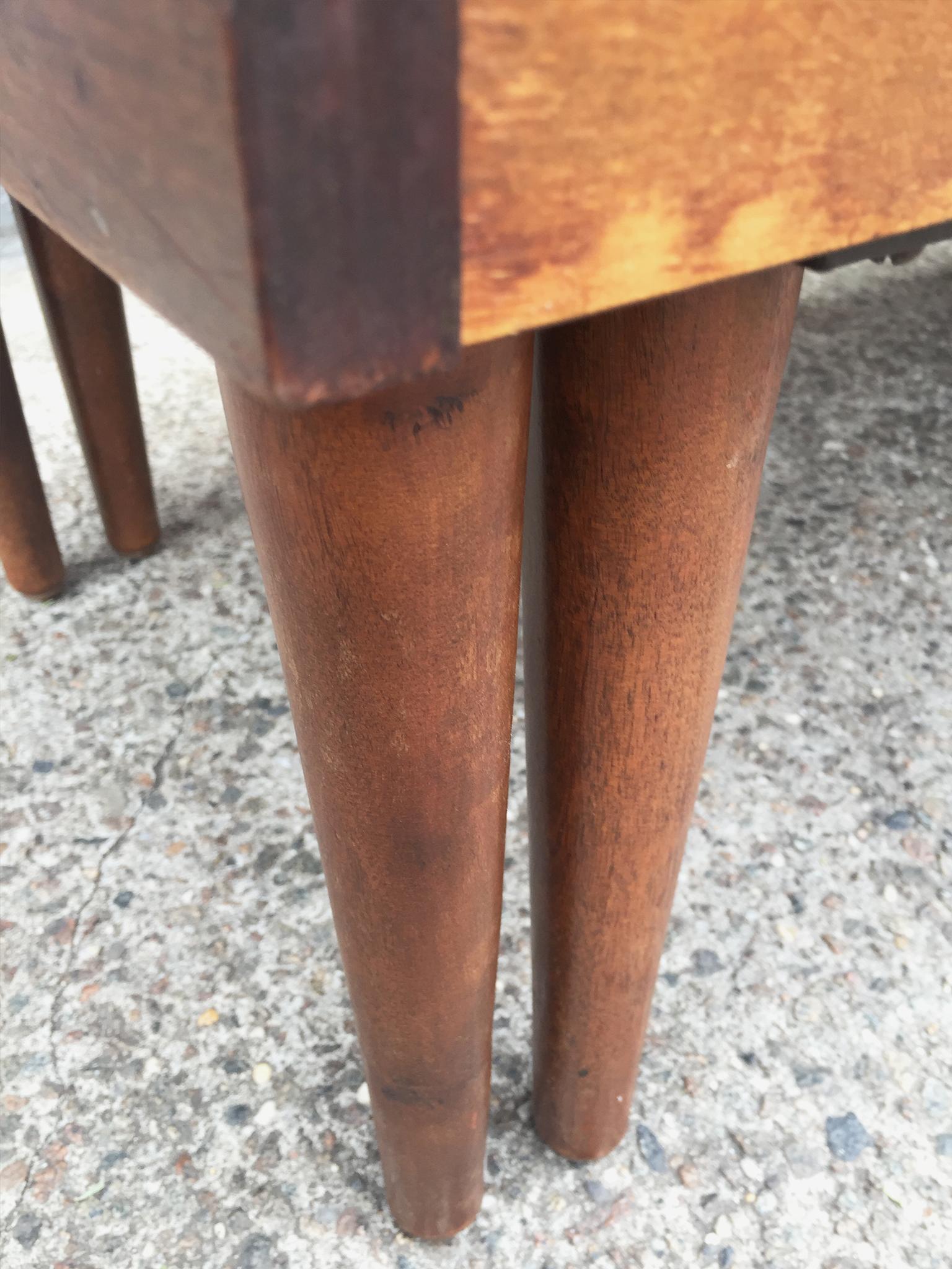 Mid-Century Modern Extending Slatted Bench-Table by John Keal 3