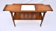 Mid-Century Modern Extension Bar Cart Server by White Furniture Company