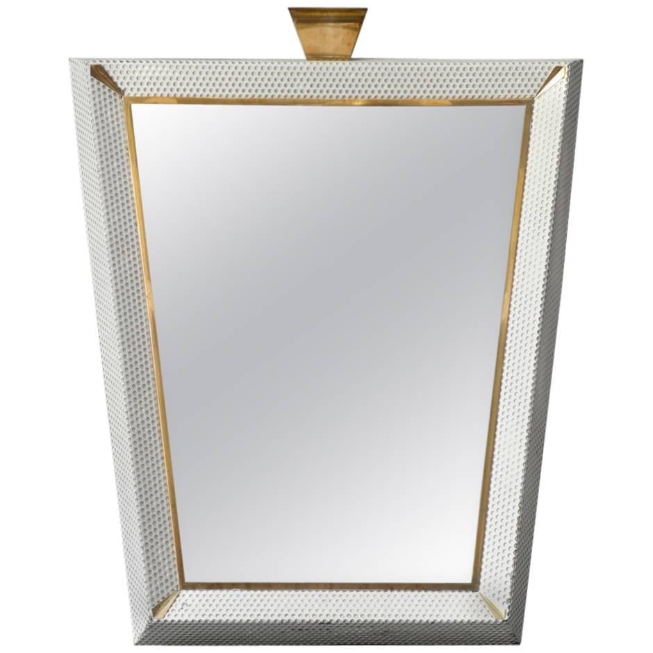 Très grand miroir enluminé moderne mi-siècle moderne en vente