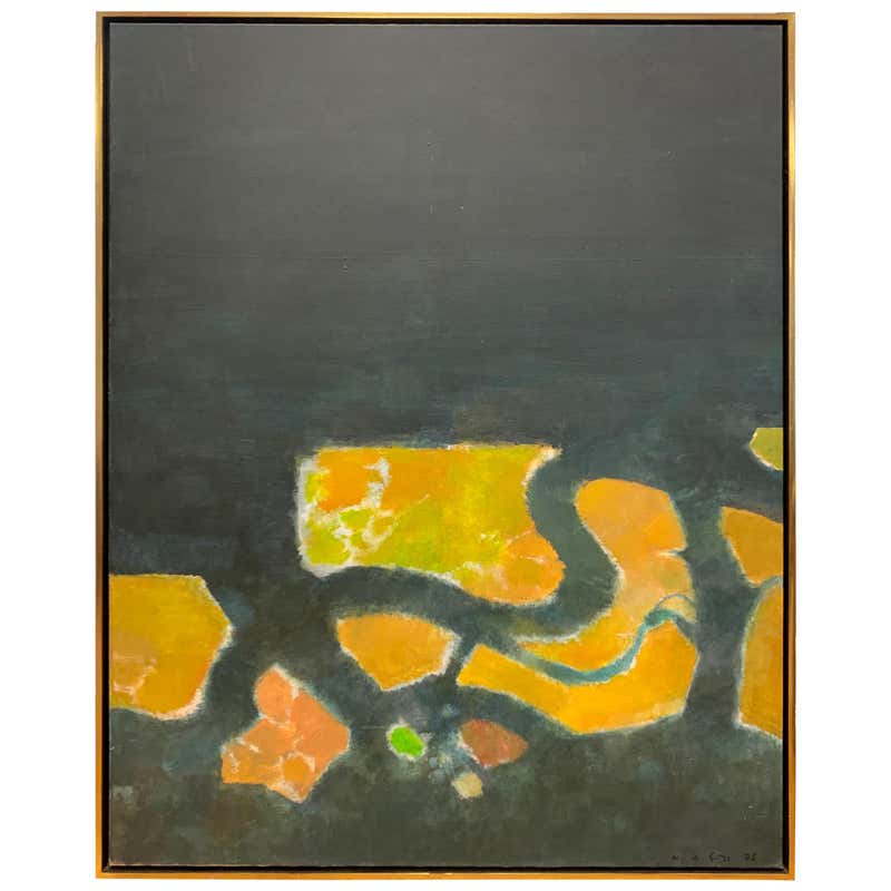 Mid-Century Modern Original Sylvia Rosen New York City Abstract Skyline ...