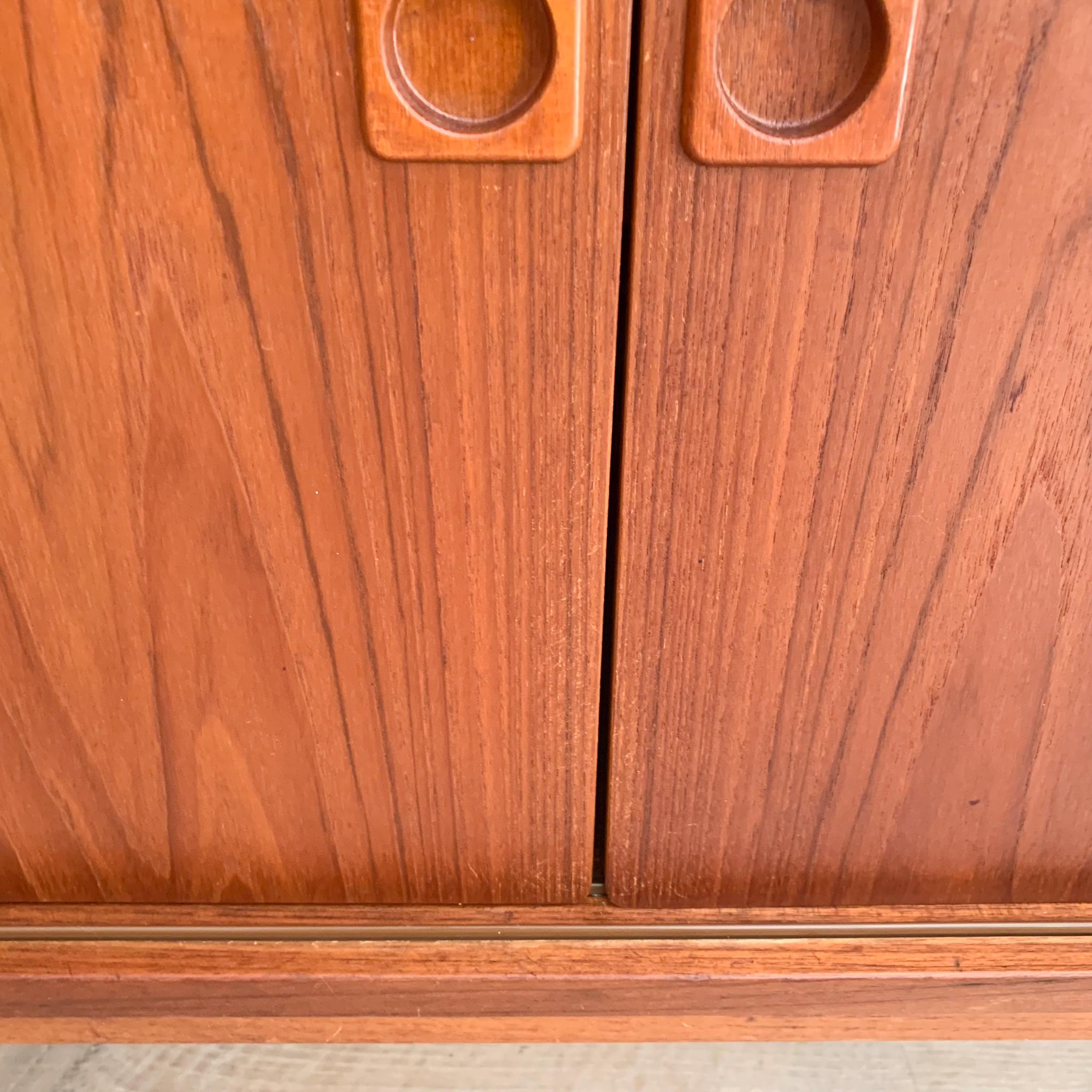 Mid-Century Modern Extra Long Danish Teak Credenza with Sliding Doors 15