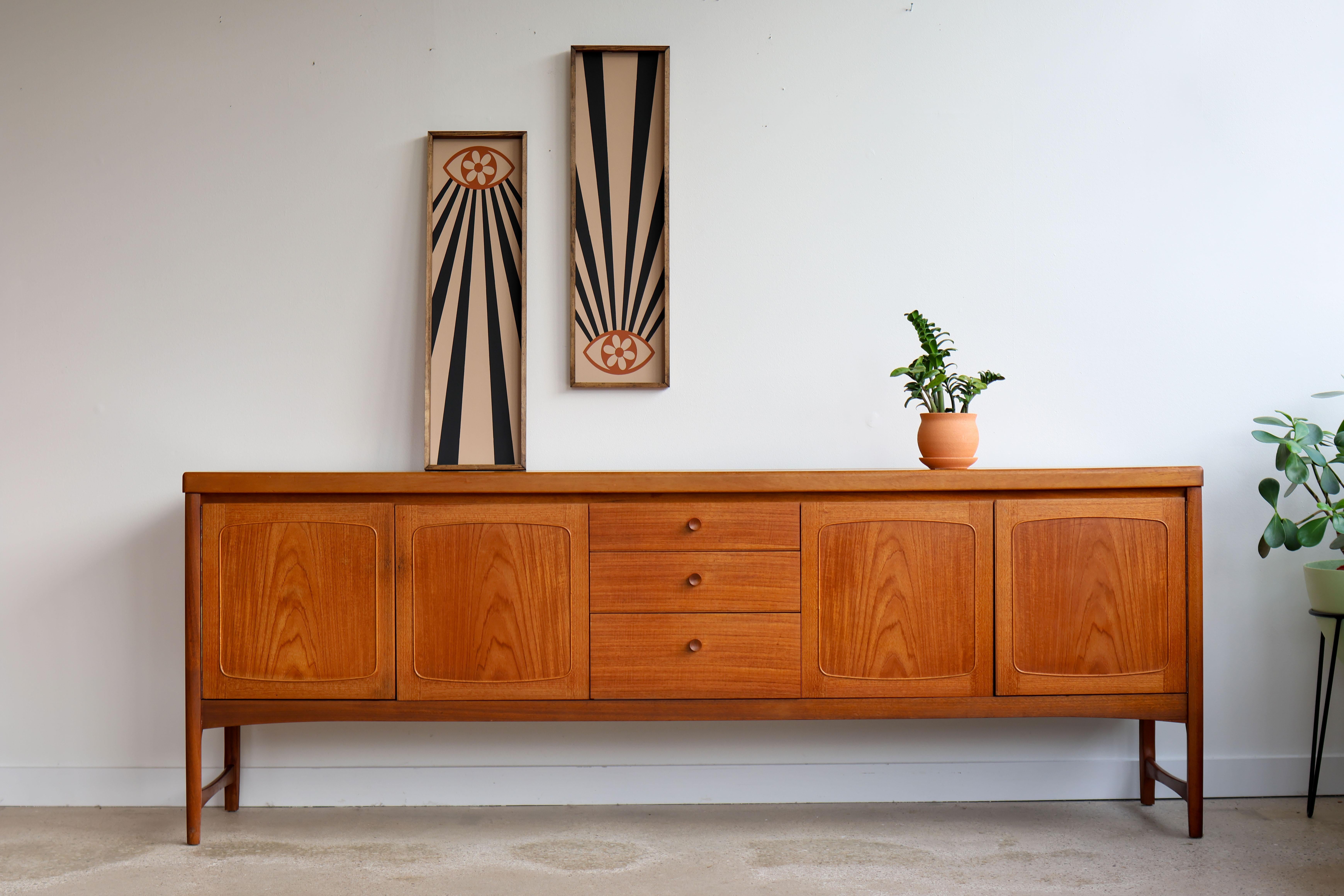 Mid Century Modern Extra Long Nathan Sideboard For Sale 7