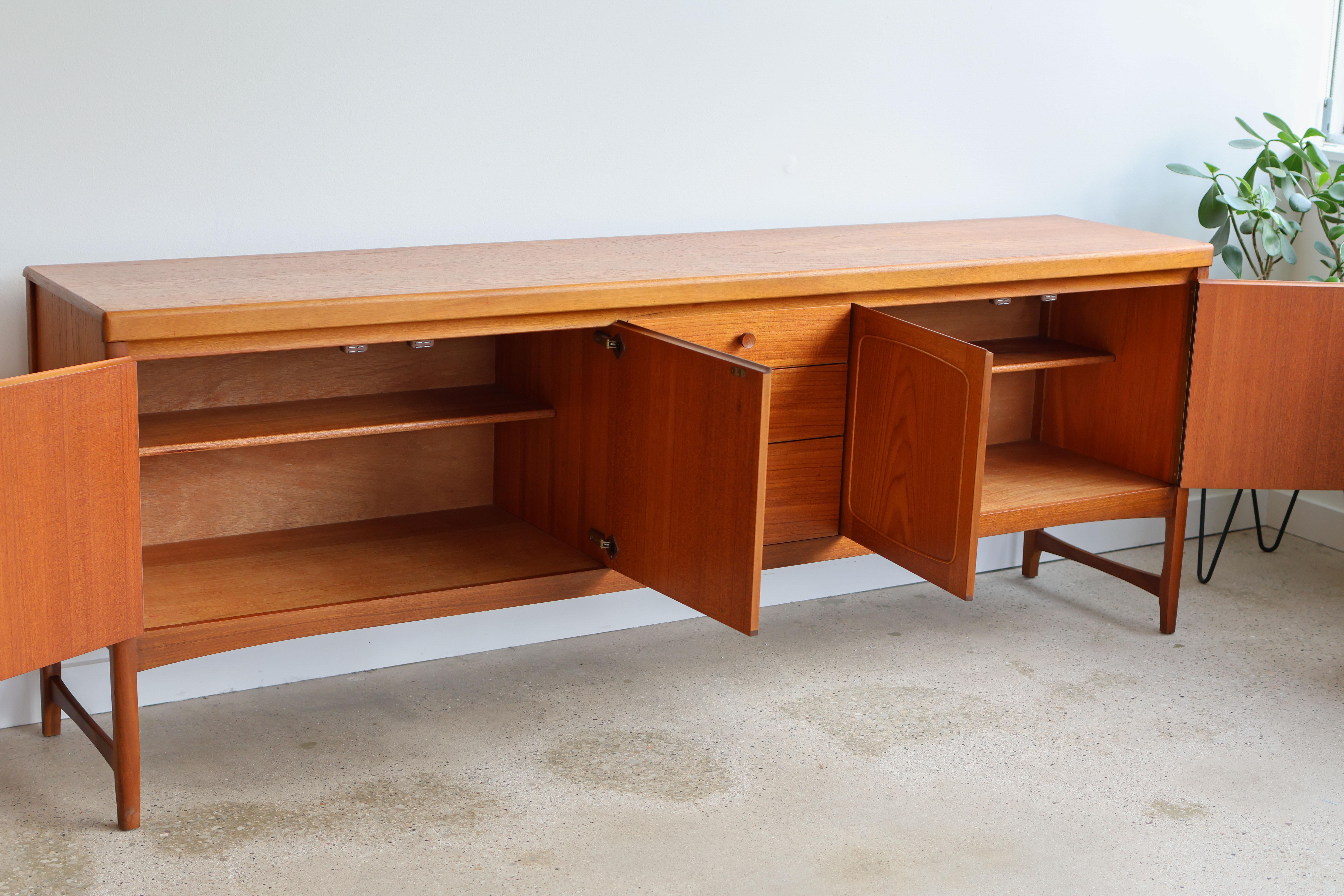 English Mid Century Modern Extra Long Nathan Sideboard For Sale