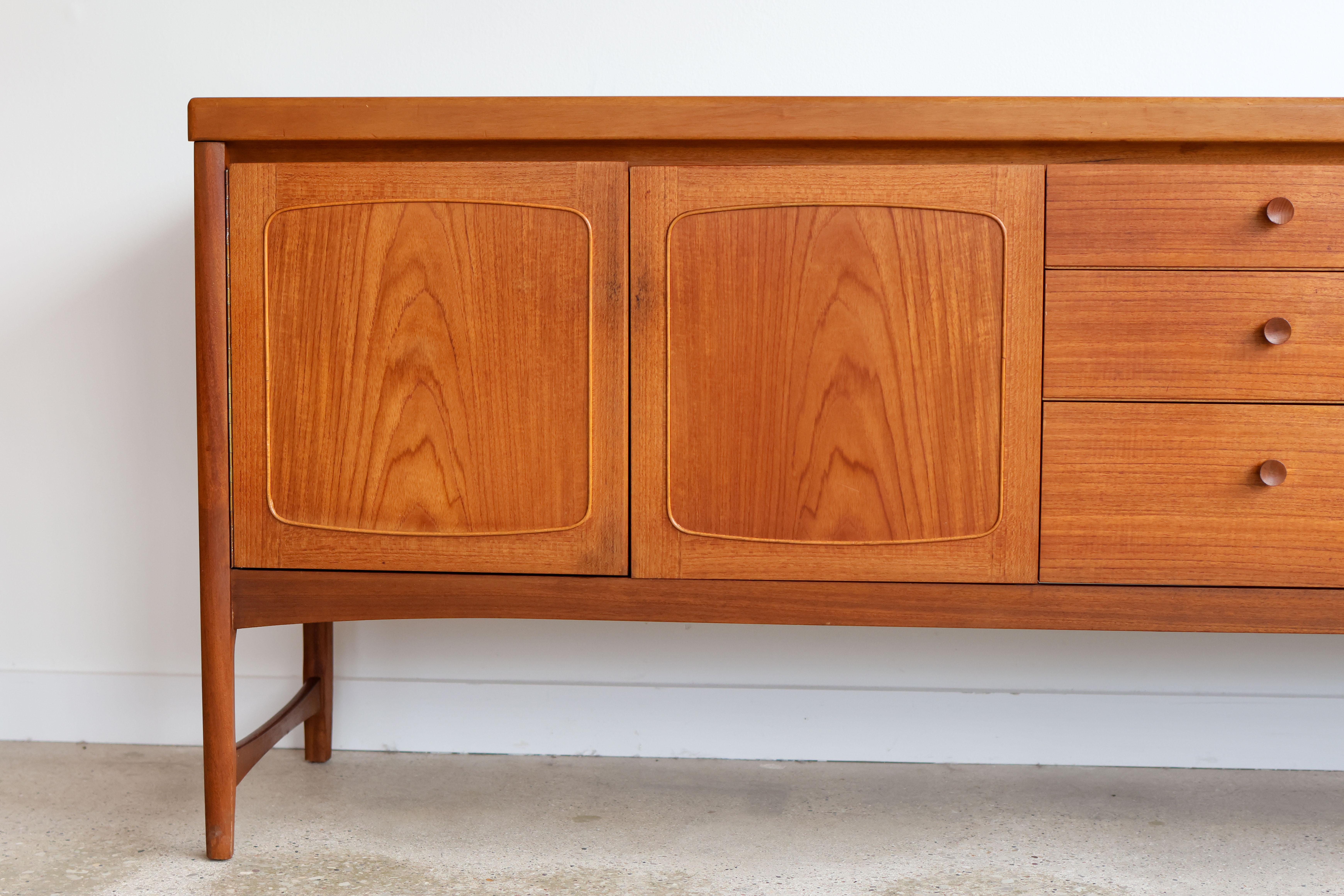 Teak Mid Century Modern Extra Long Nathan Sideboard For Sale