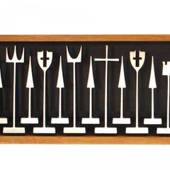 Mid-Century Modern Extruded Aluminum Chess Set