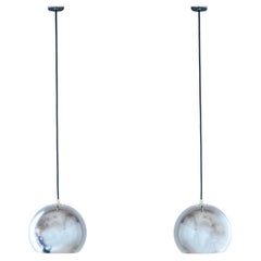 Mid - Century Modern Eye Ball Reggiani Pendant, Italy, Set of two