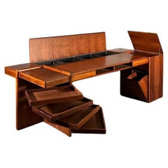 Vintage Mid-Century Modern Fabio Lenci Executive Desk for Bernini, 1974