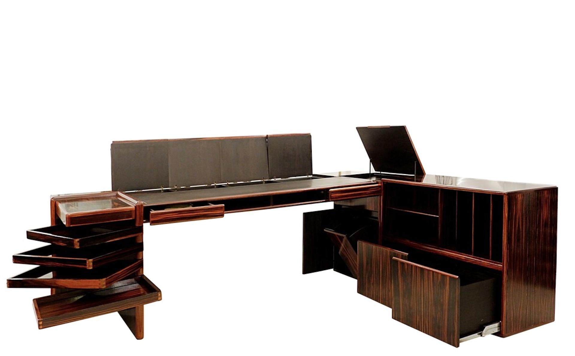Mid-Century Modern Fabio Lenci Executive Desk for Bernini, 1974 4