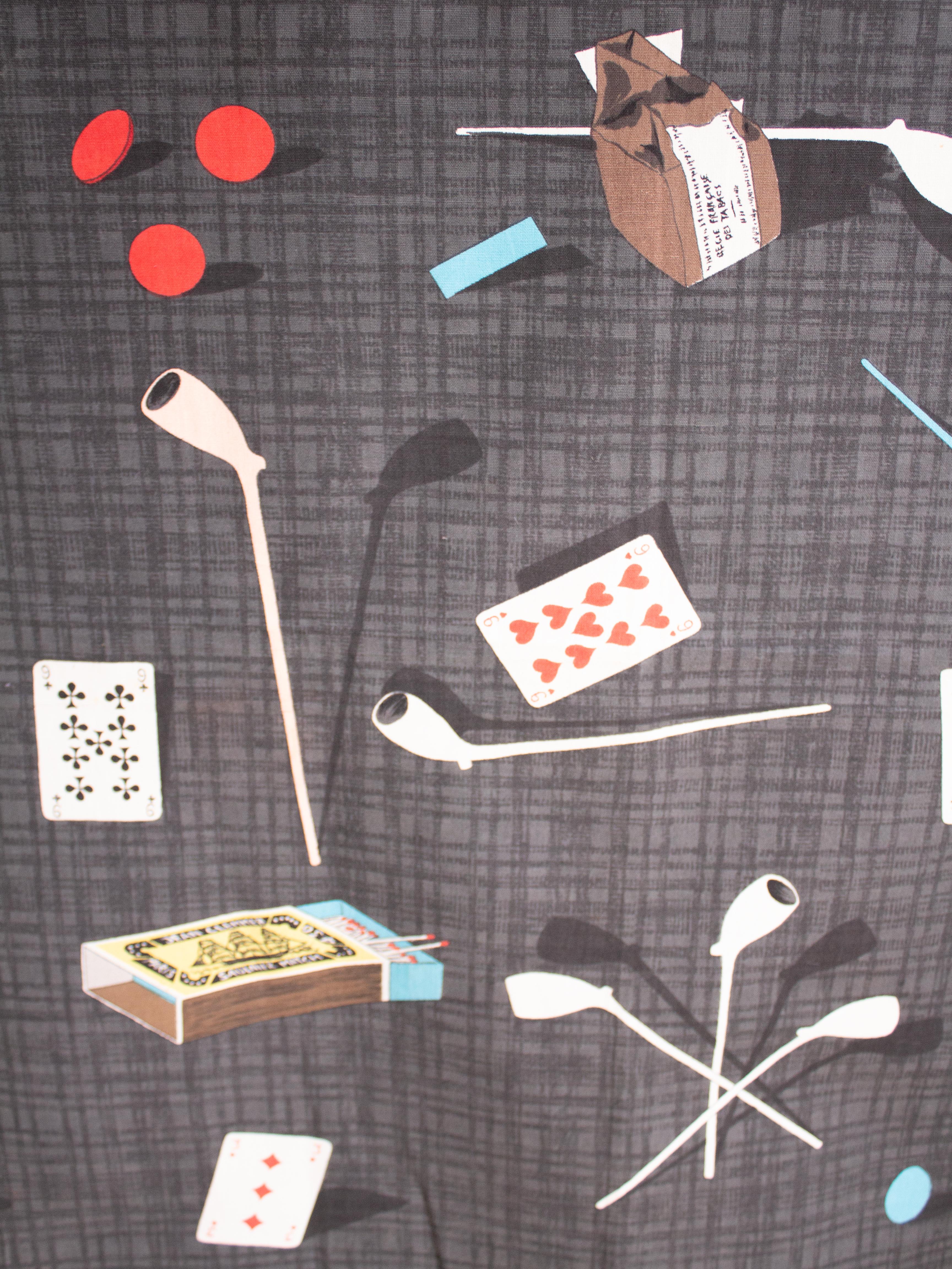 Mid-Century Modern Fabric by the French Painter/Photographer Jean Clemmer For Sale 8